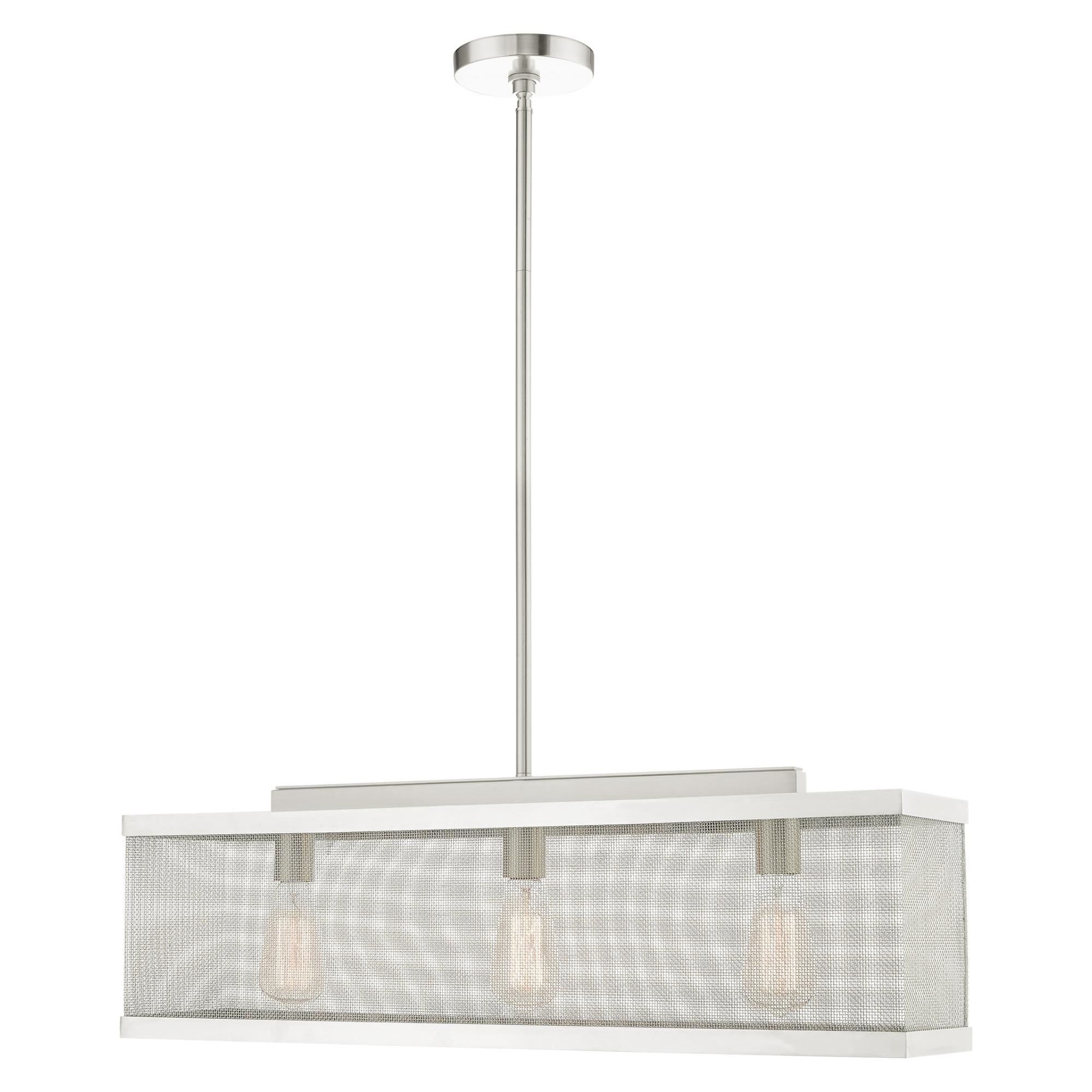 Industro 30 Inch 3 Light Linear Suspension Light by Livex Lighting