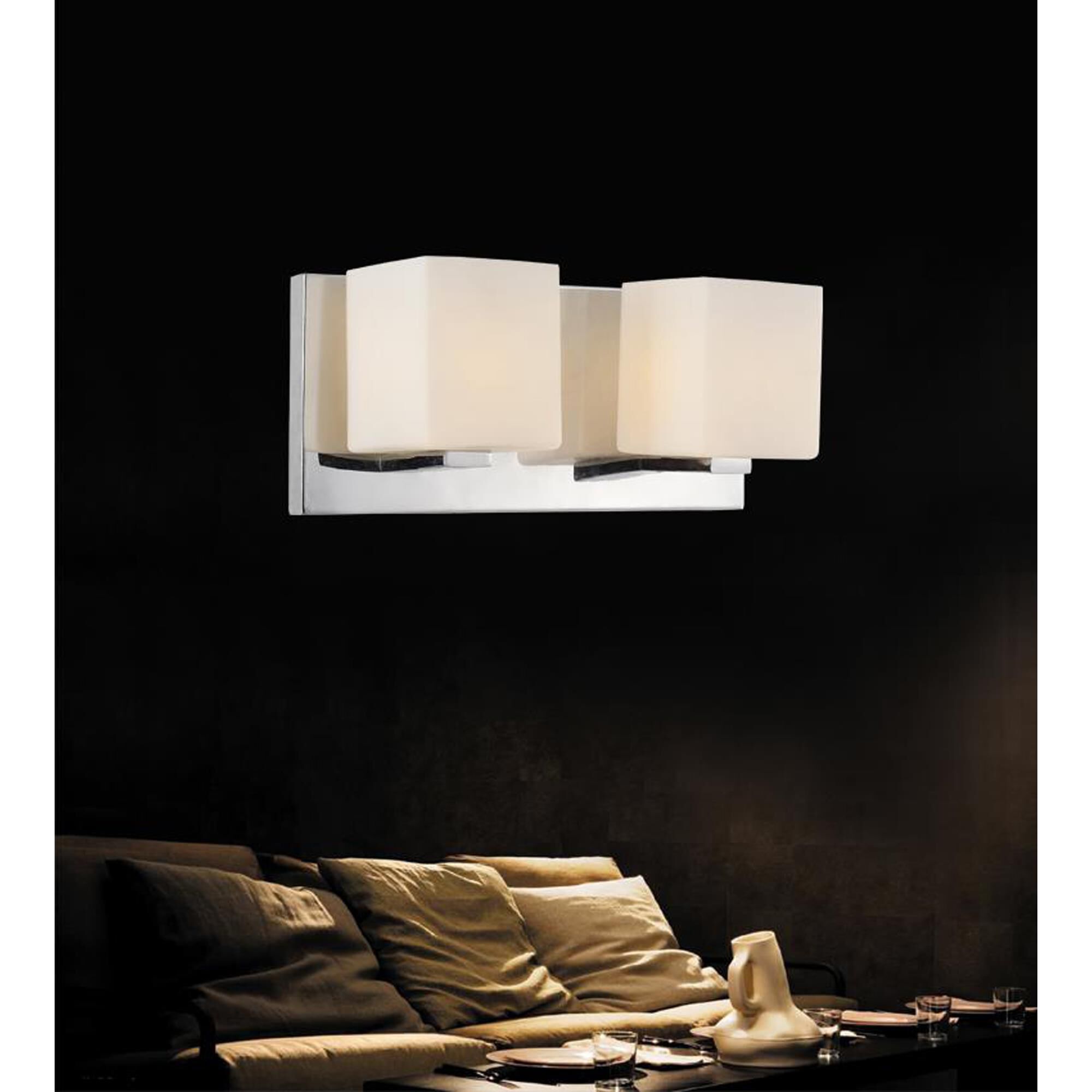 Shown in Satin Nickel finish and White shade