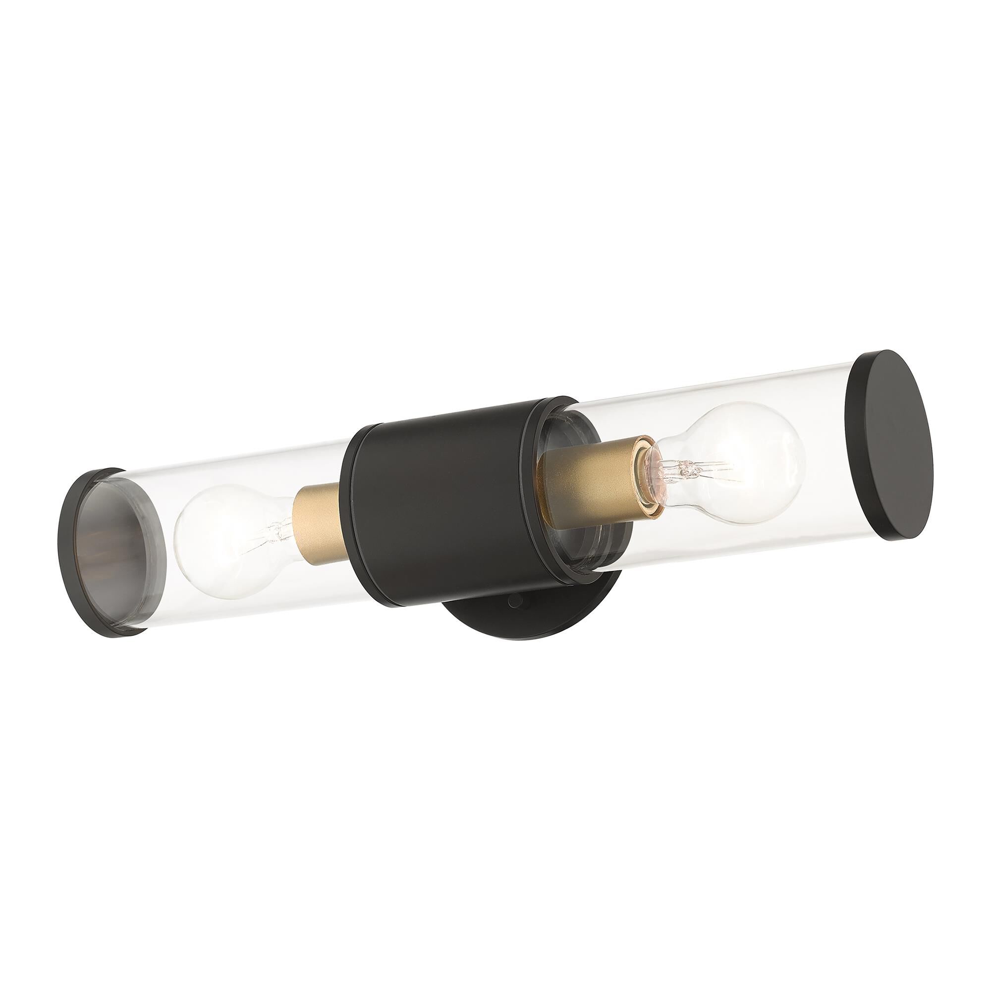 Shown in Bronze With Antique Gold Accents finish and Clear glass