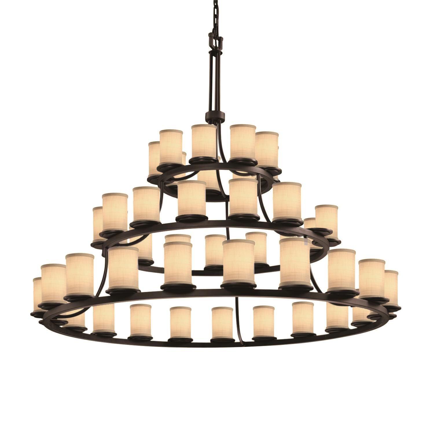 Textile 60 Inch Chandelier By Justice Design Group