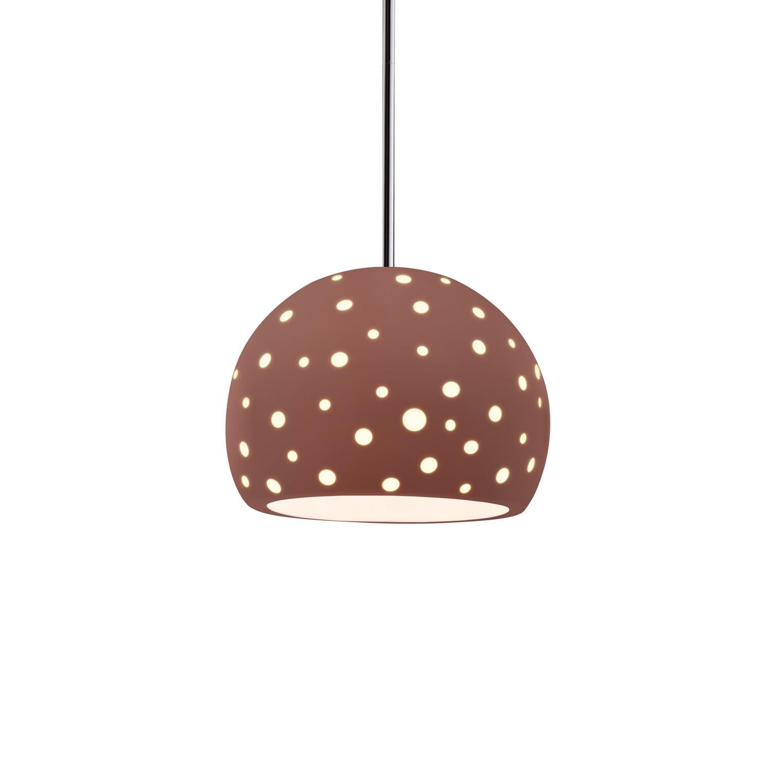 Perforated Globe 7 Inch Mini Pendant by Justice Design Group