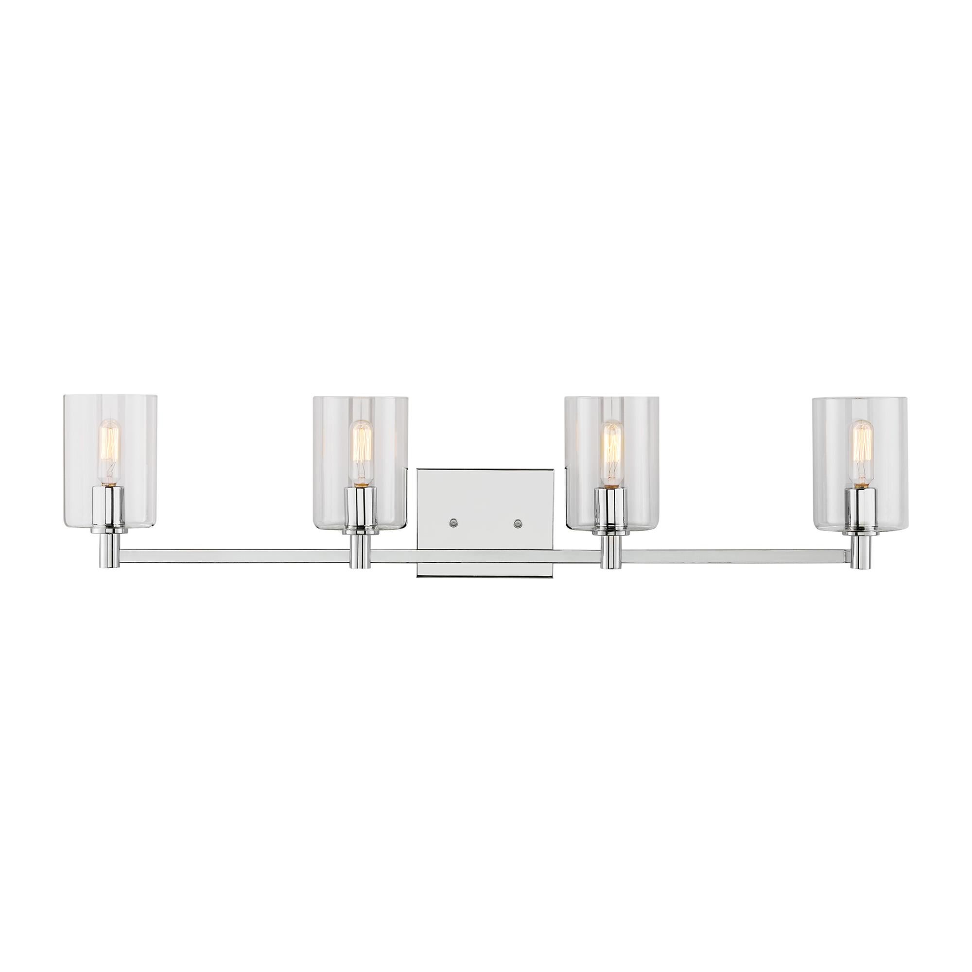 Shown in Chrome finish and Clear glass and Clear Glass s shade