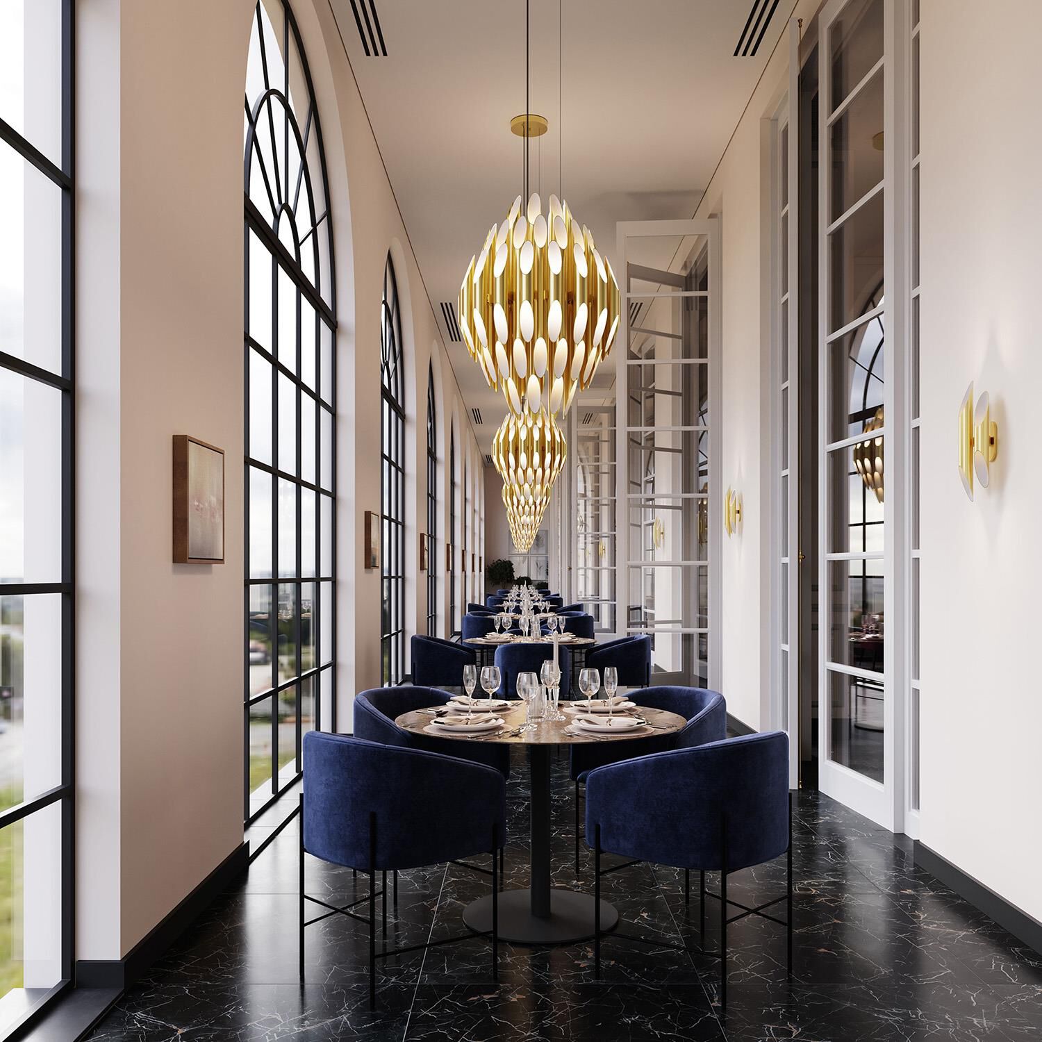 Chimes 24 Inch Large Pendant by SONNEMAN