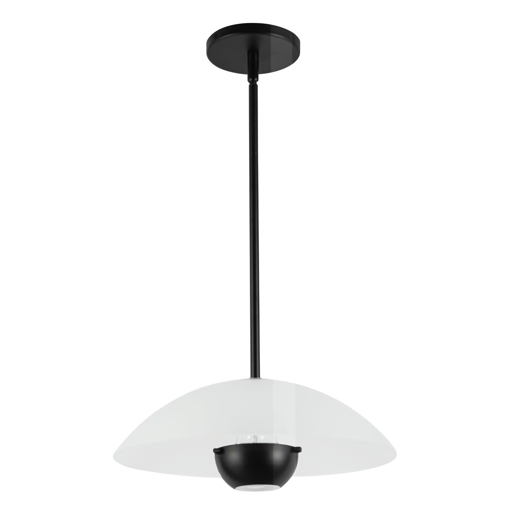 Shown in Black finish and Matte Opal Glass shade