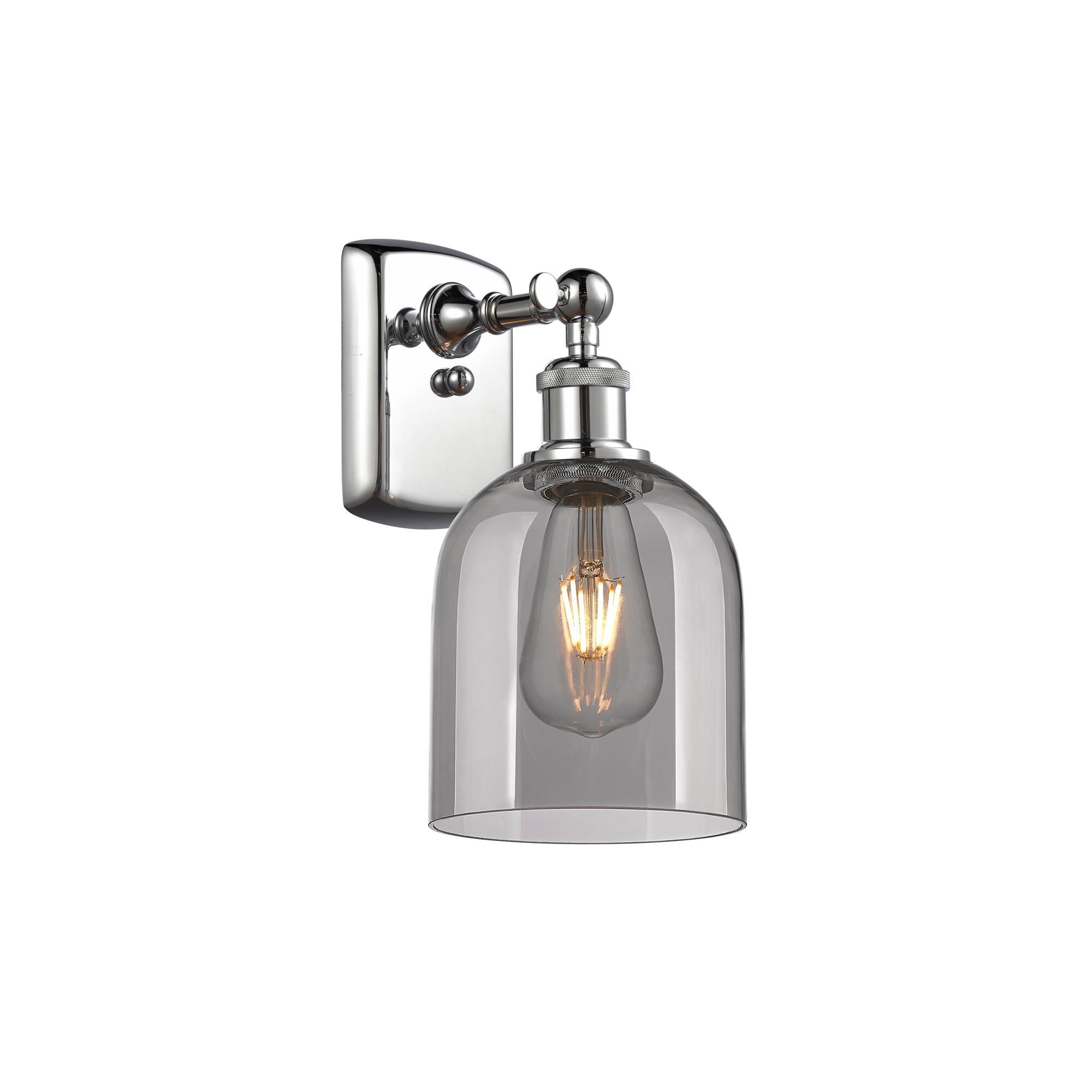 Shown in Polished Chrome finish and Light Smoke glass