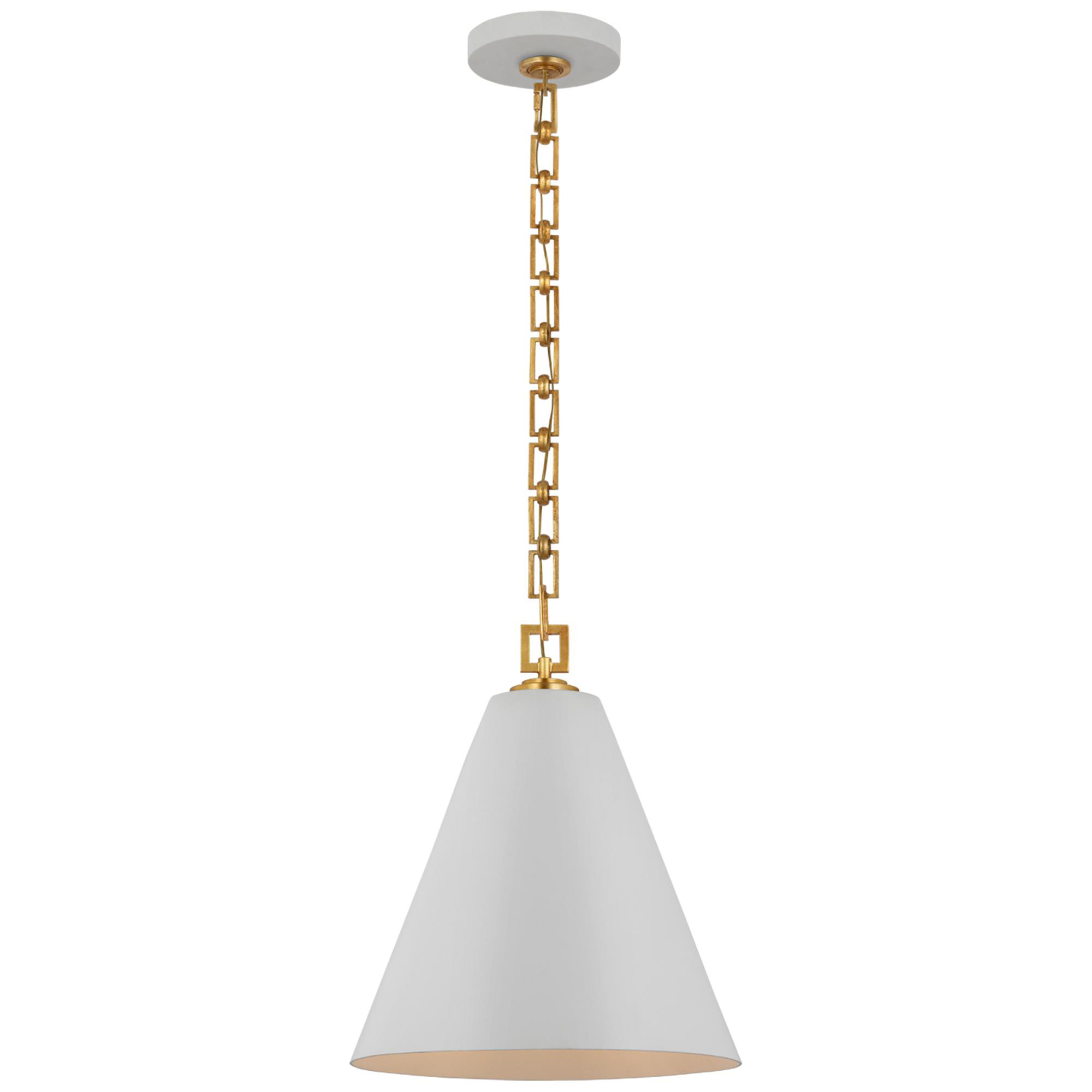 Shown in Soft White and Gild finish
