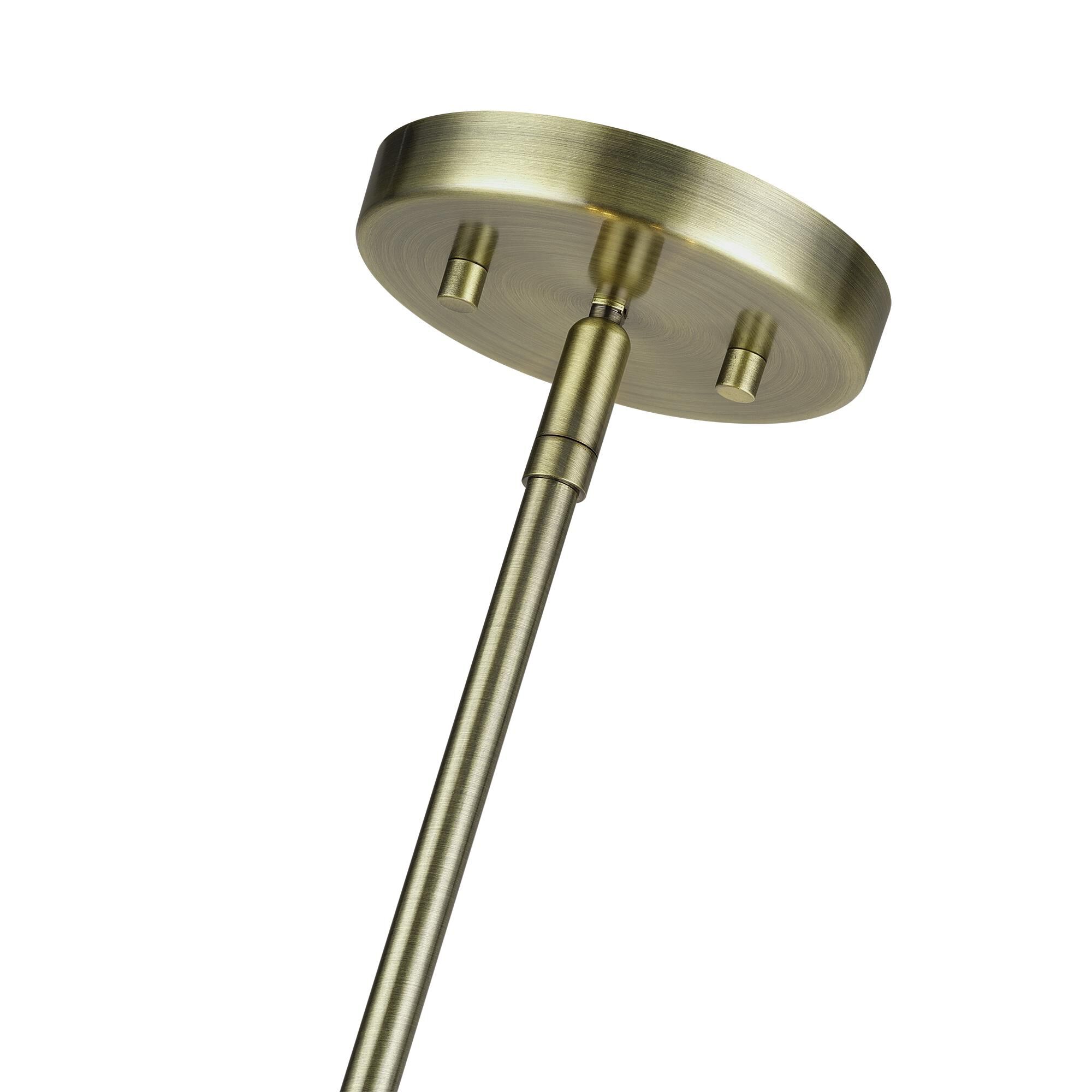 Shown in Antique Brass finish and Hand-Woven Dark Chocolate Color Polyester Rope shade