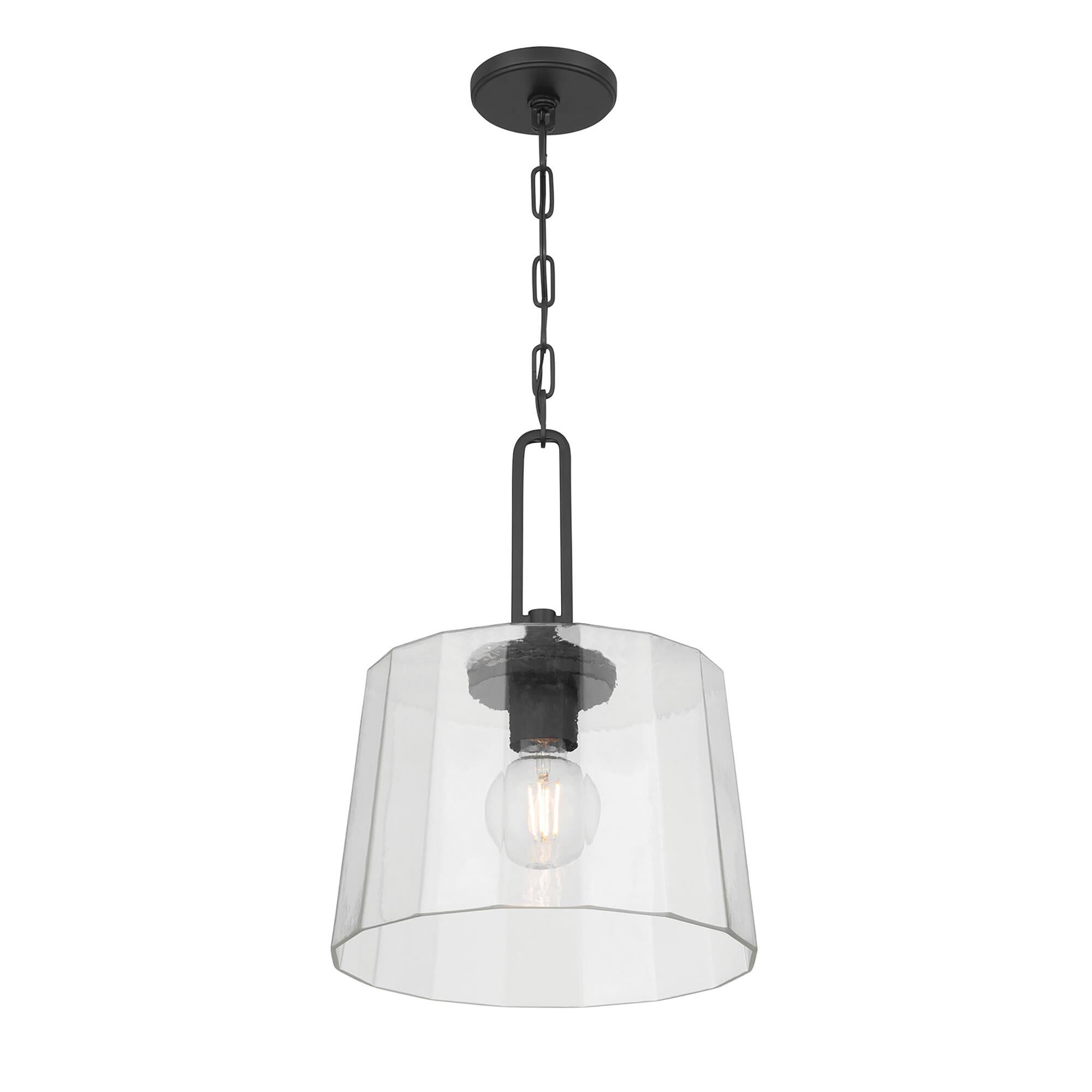 Shown in Matte Black finish and Clear glass