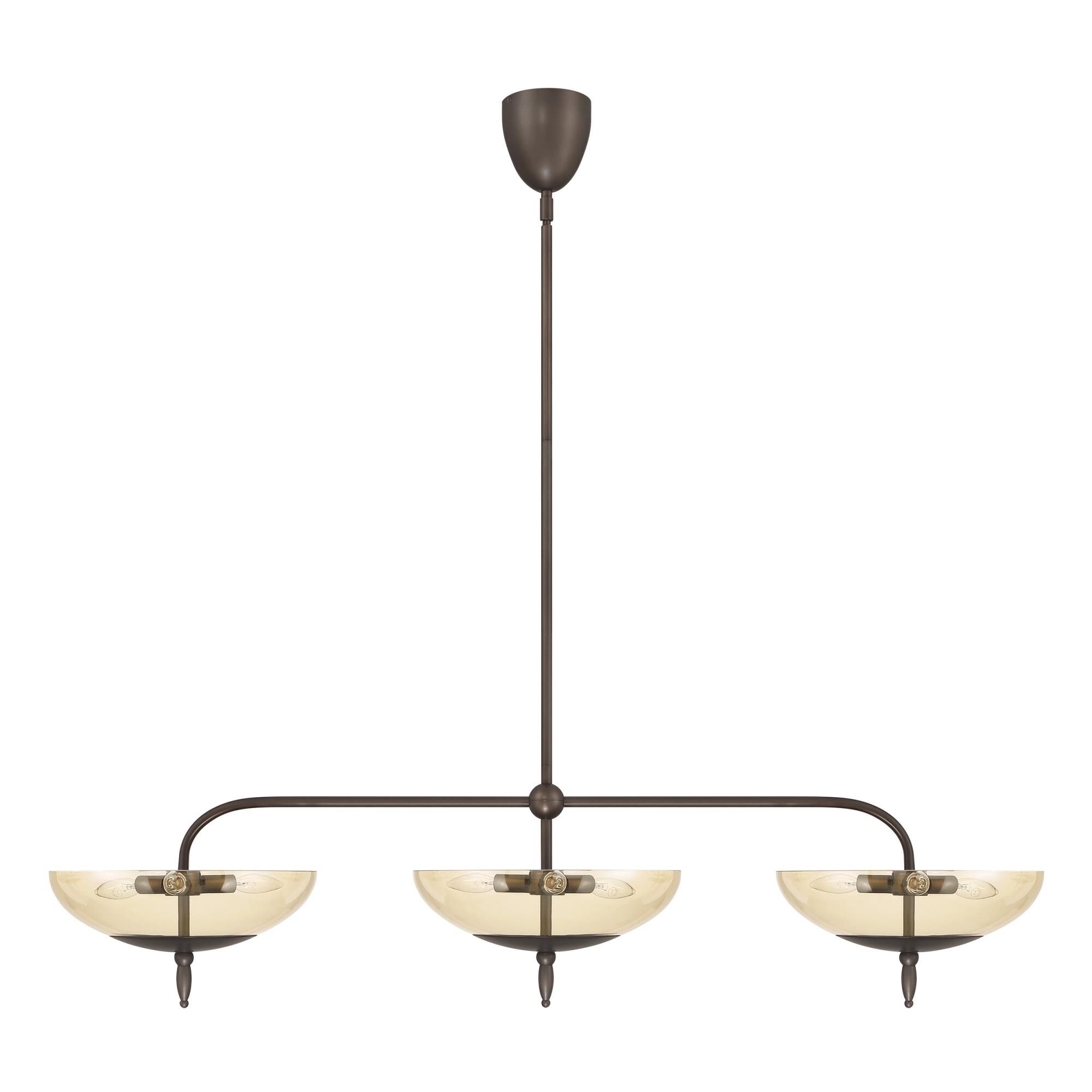 Shown in Forged Bronze finish and Smoked Amber glass