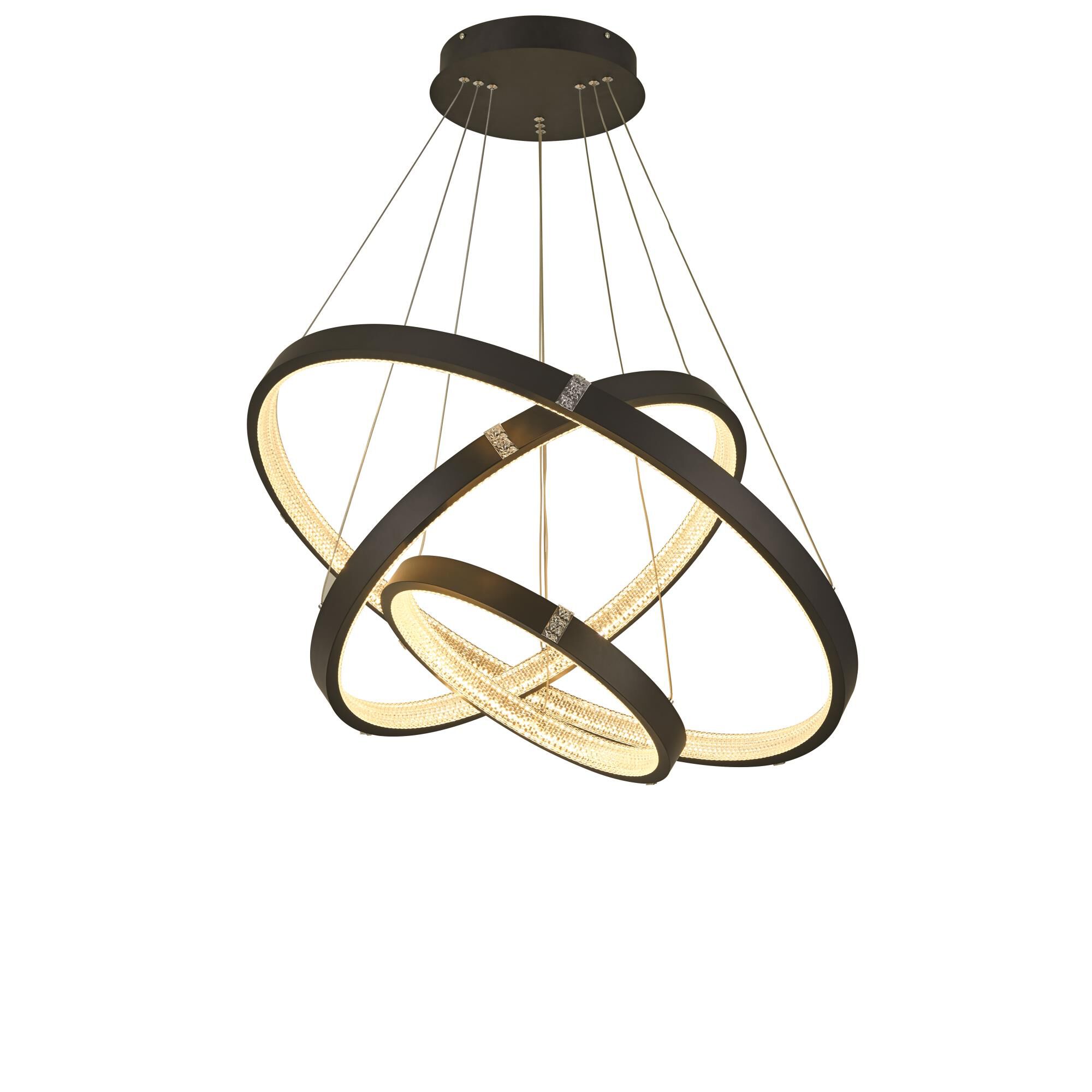 Kinsley 32 Inch 3 Light LED Chandelier by Thumprints