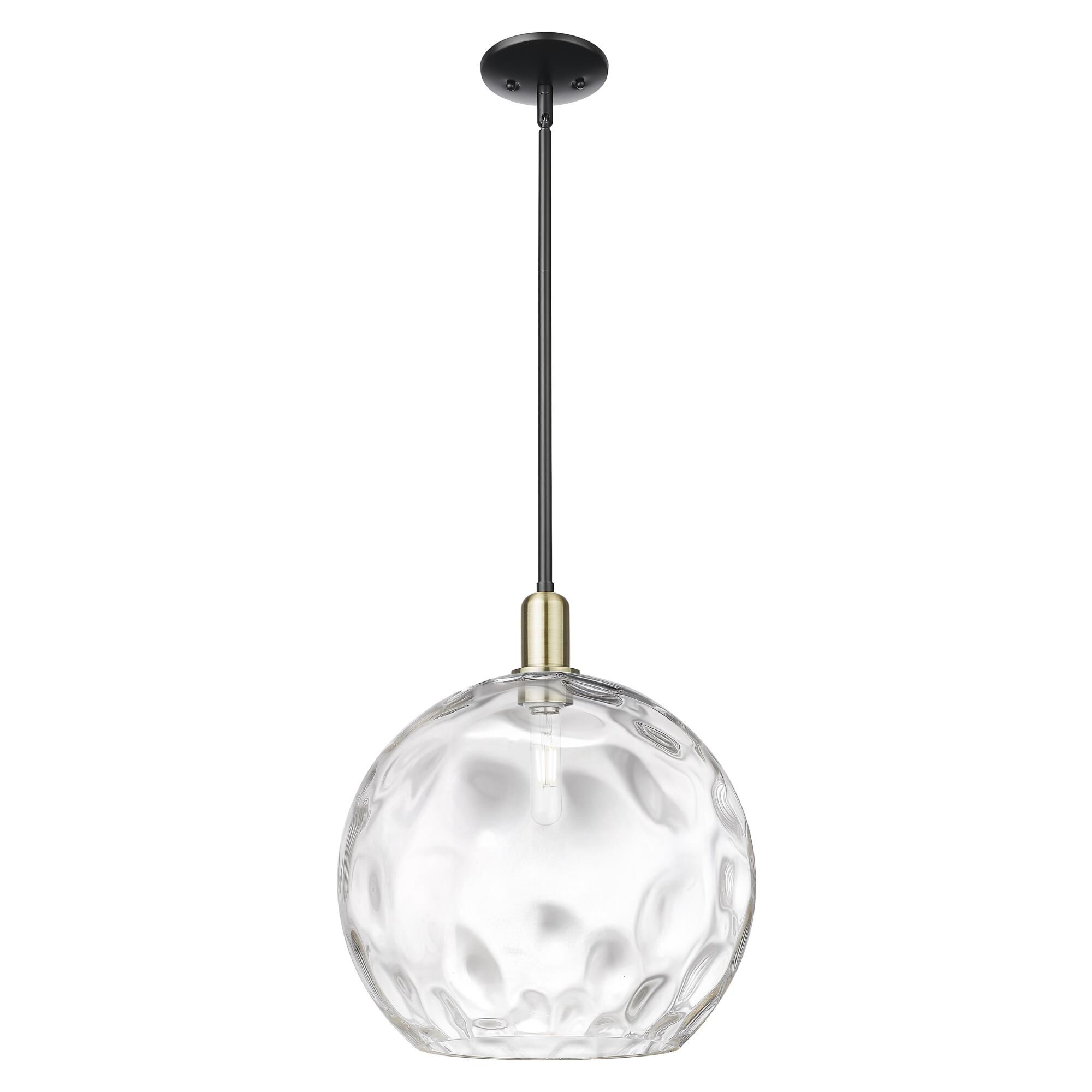 Shown in Black Antique Brass finish and Clear Water glass