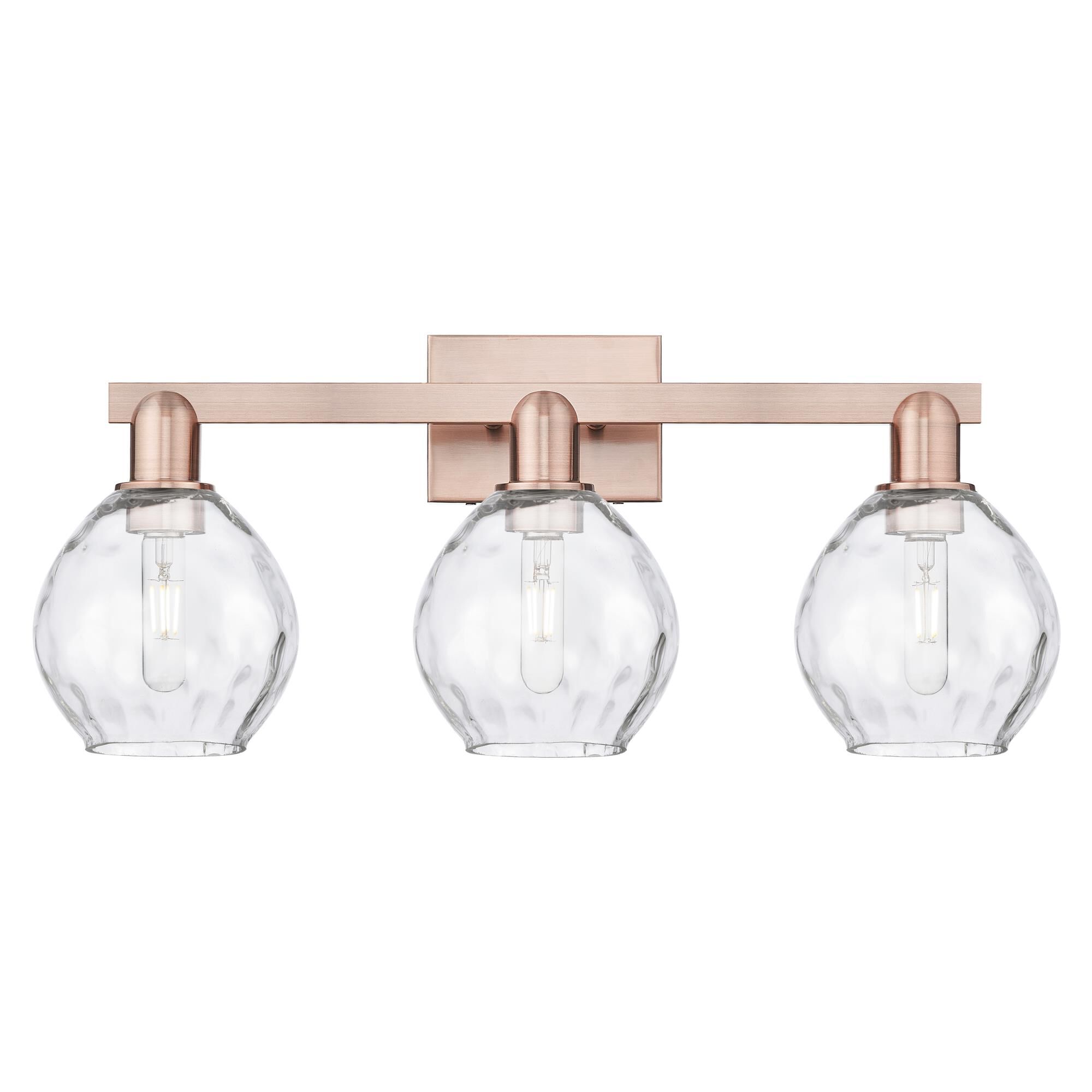 Shown in Antique Copper finish and Clear glass