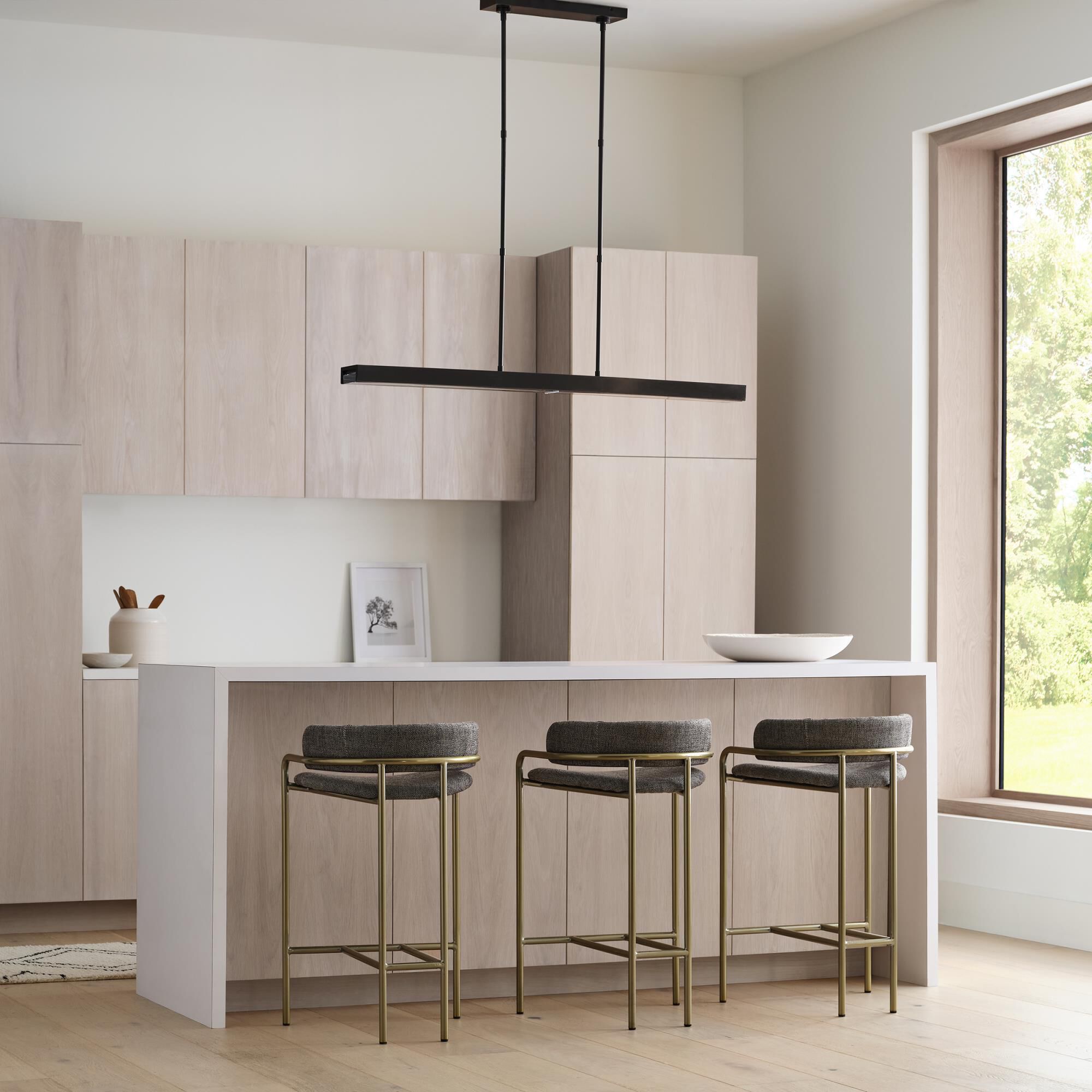 Shown in Bronze finish and Cast glass