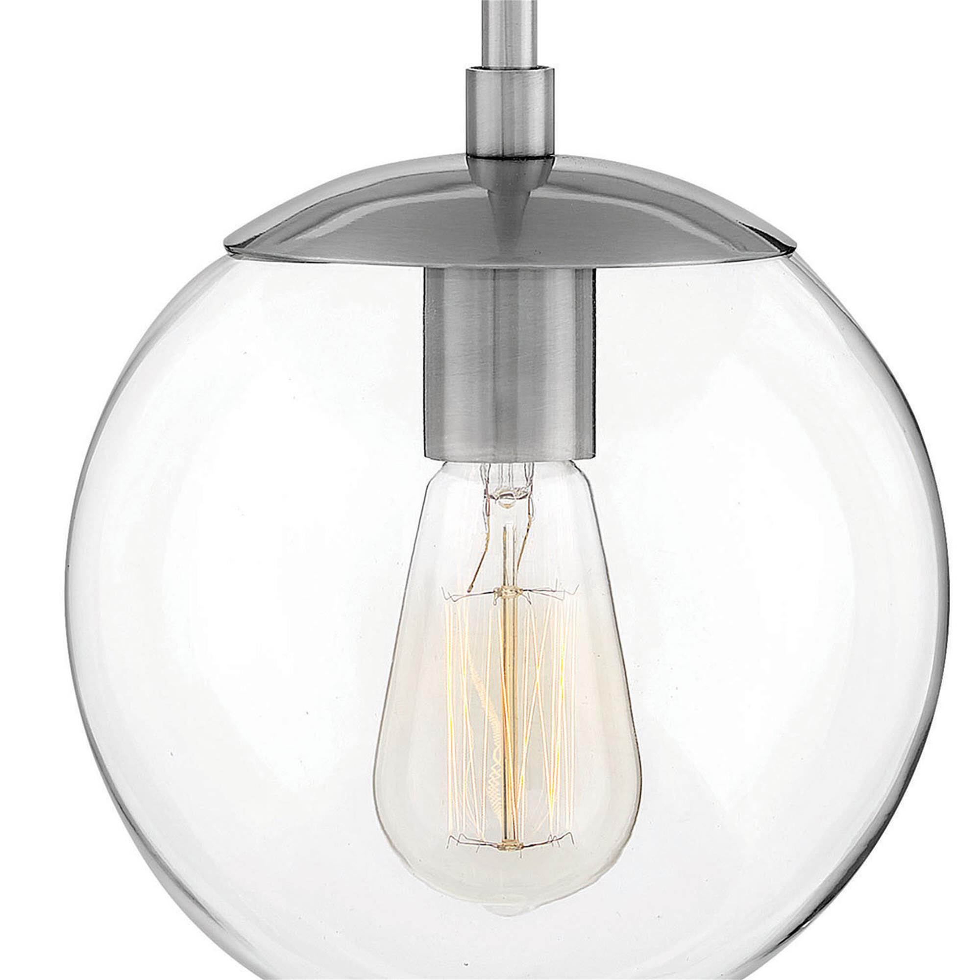 Shown in Polished Antique Nickel finish and Clear glass