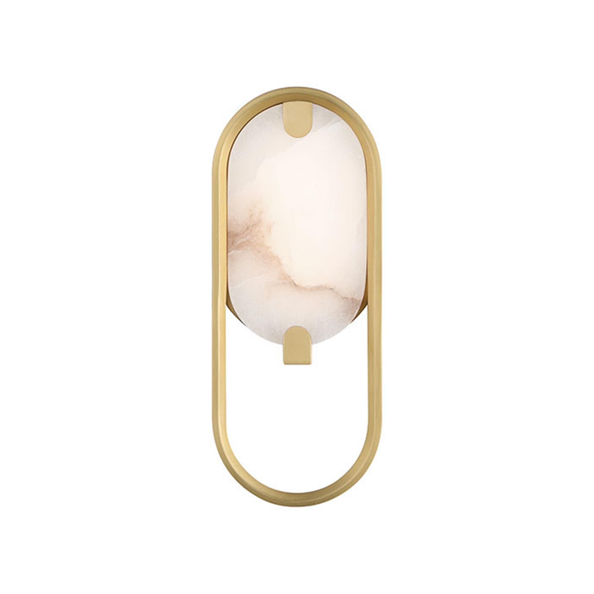 Shown in Gold finish and Alabaster glass