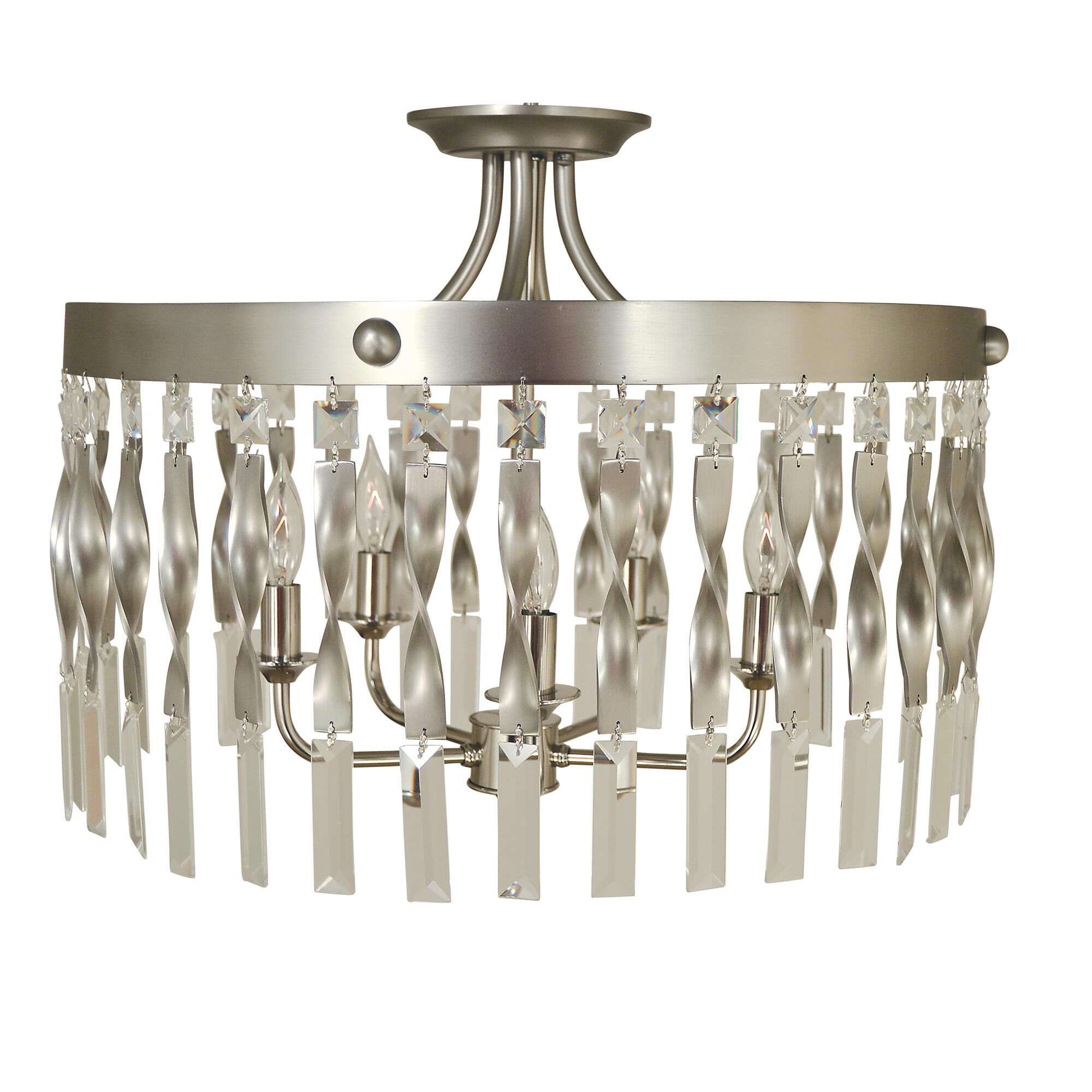 Shown in Satin Pewter With Polished Nickel finish