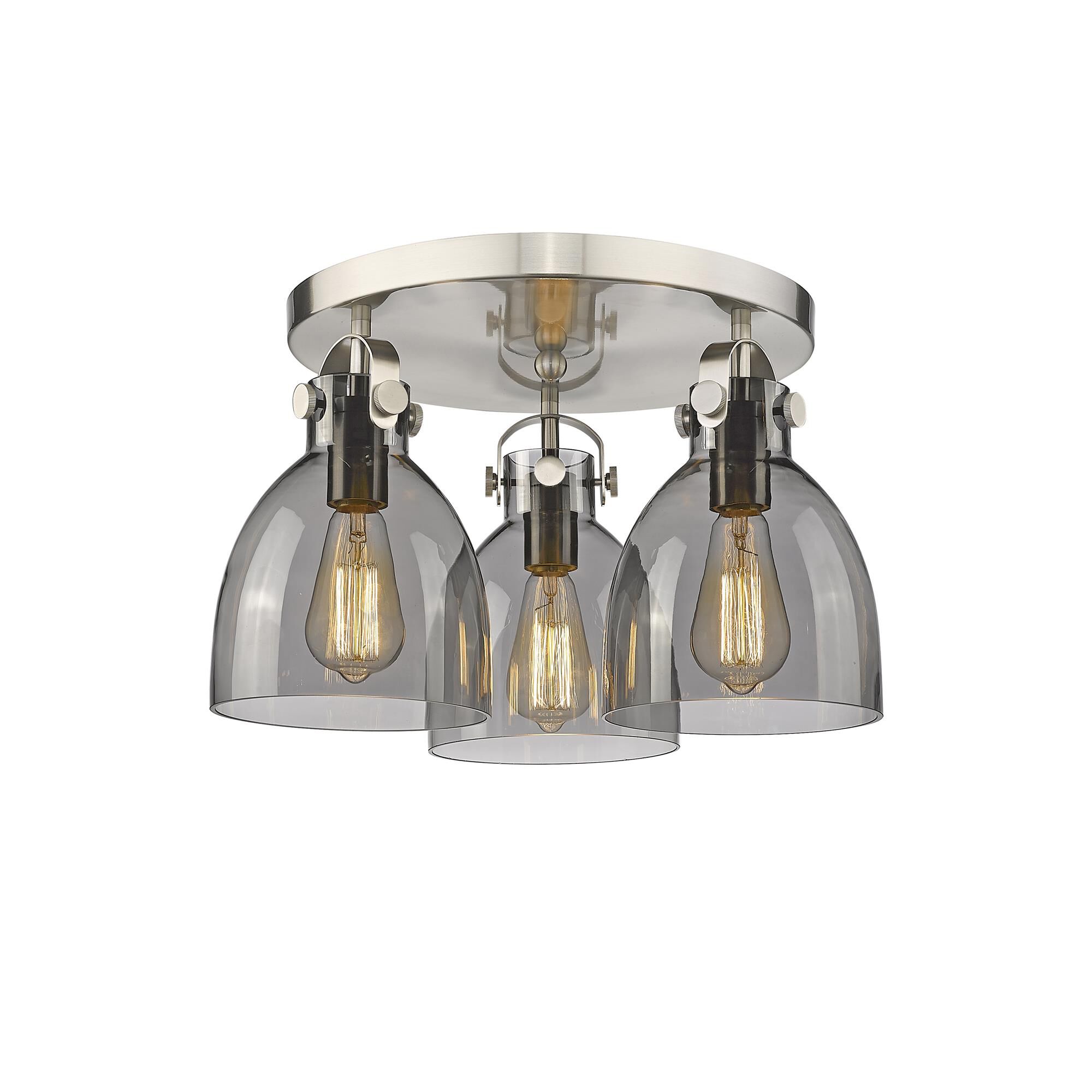 Shown in Satin Nickel finish and Plated Smoke glass
