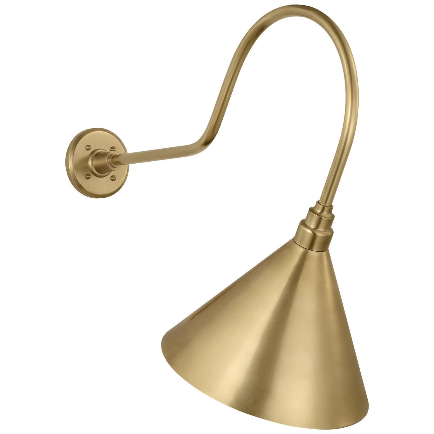 Shown in Hand-Rubbed Antique Brass finish and Gold shade