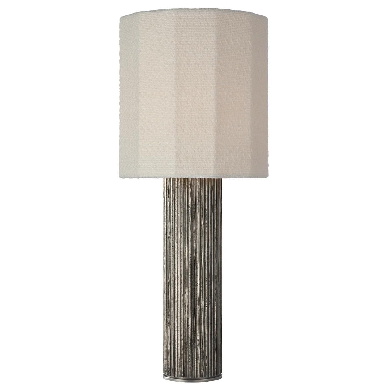 Shown in Ridged Graphite finish and Decorative Boucle shade