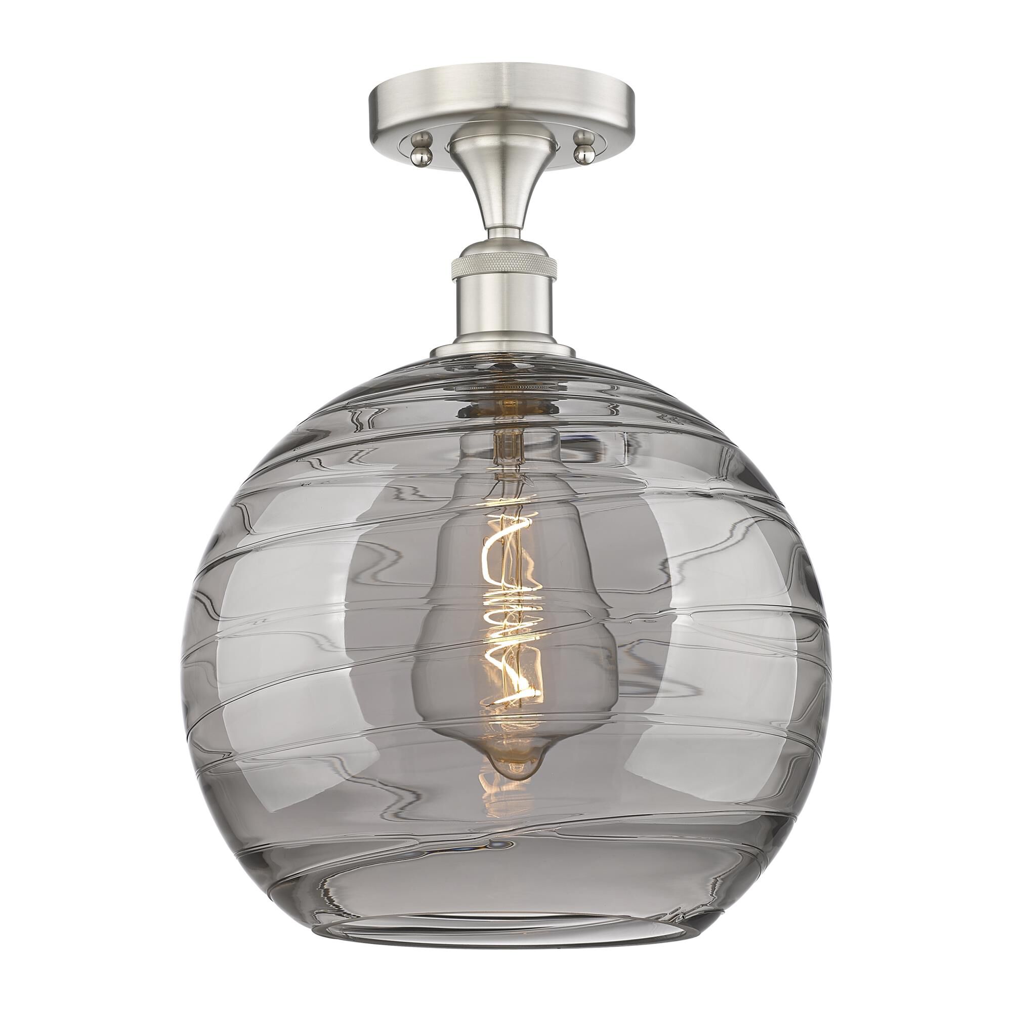 Bruno Marashlian Athens Deco Swirl 12 Inch 1 Light Semi Flush Mount by Innovations Lighting