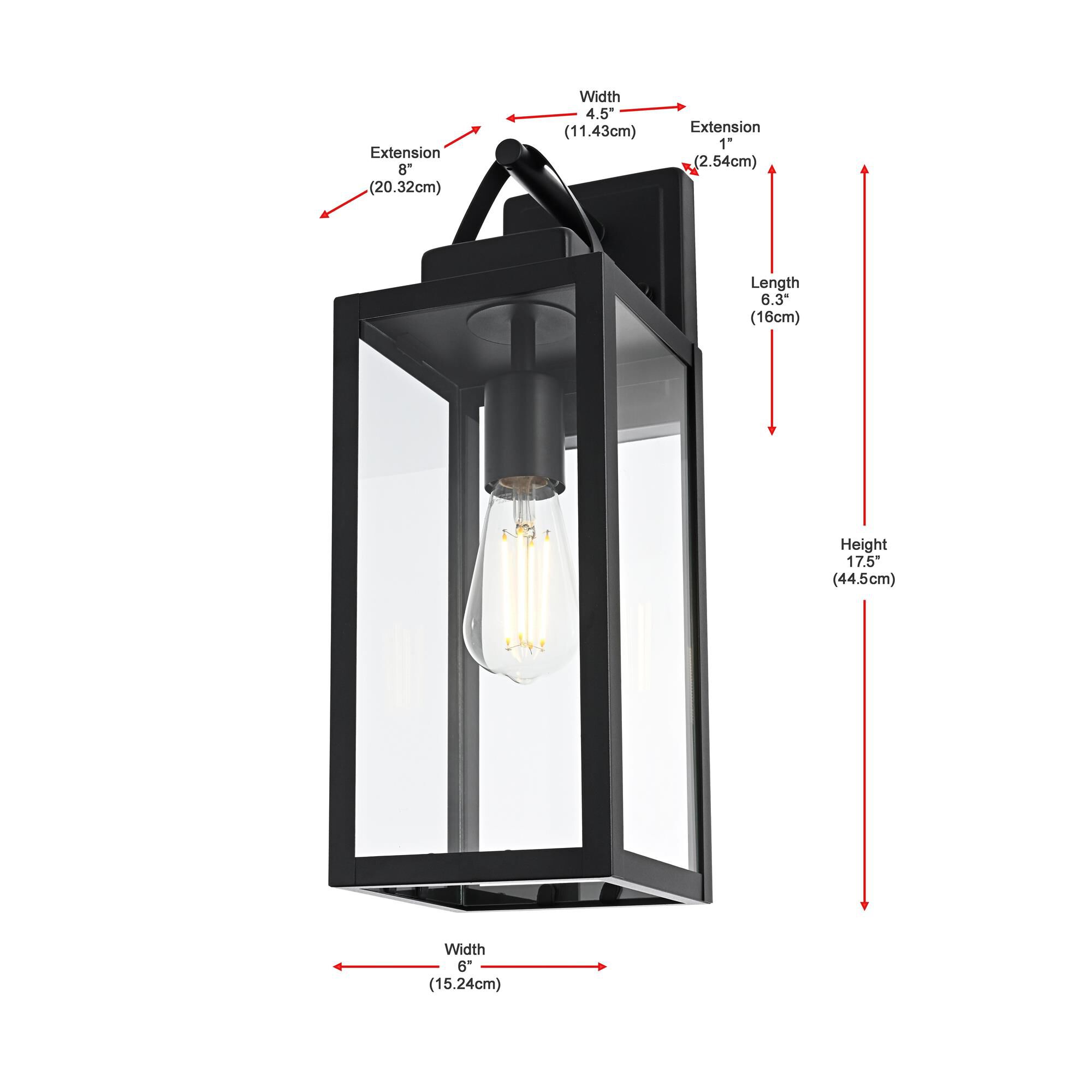 Hilton 6 Inch Outdoor Wall Light by Elegant Lighting