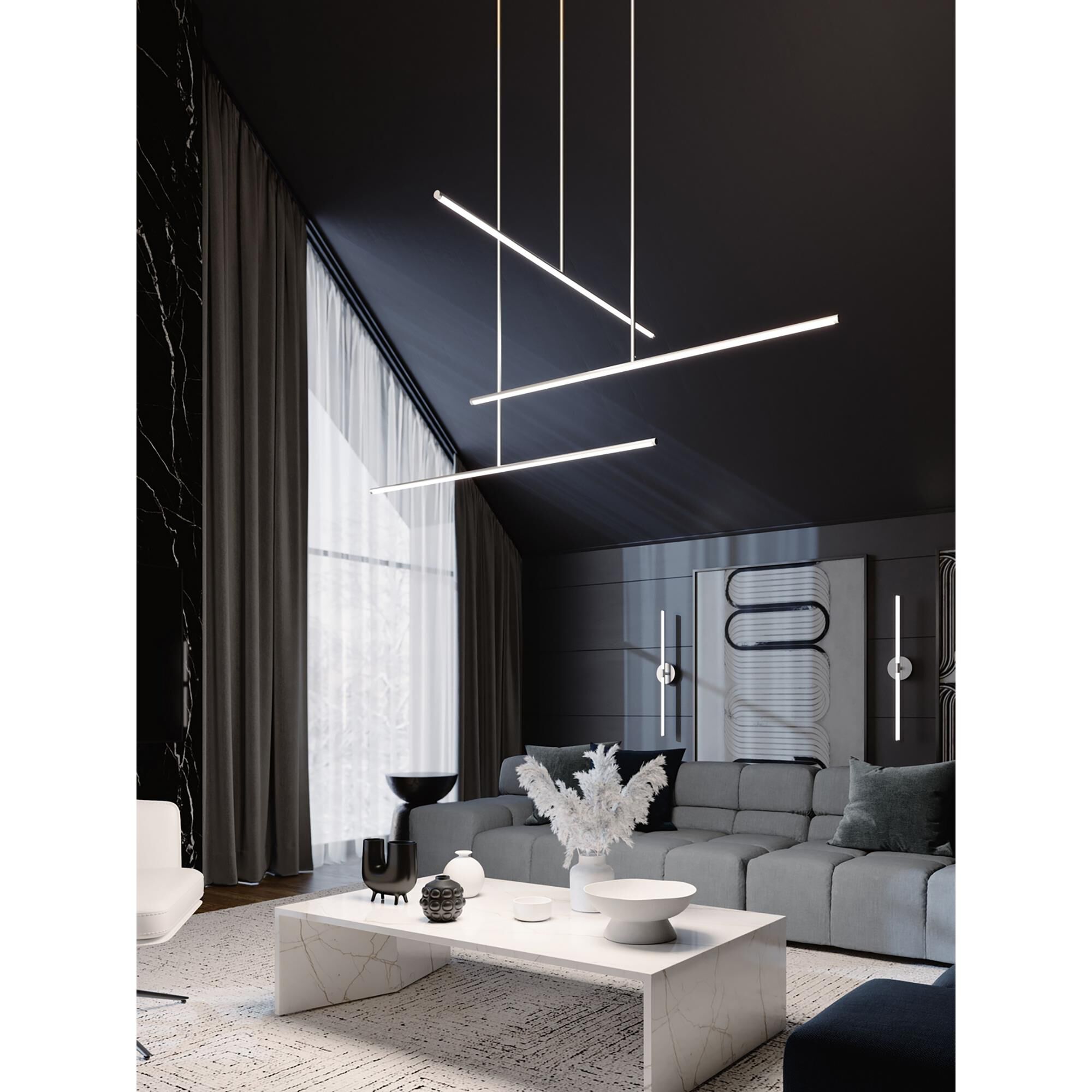 Shown in Satin Nickel finish and White shade