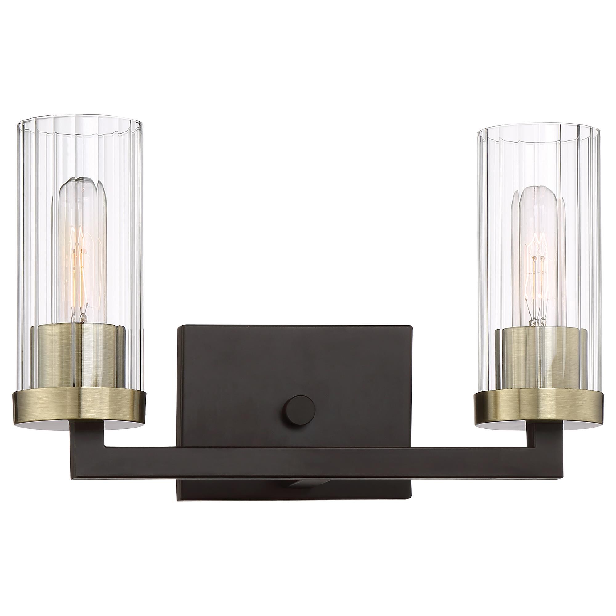 Shown in Aged Kinston Bronze W/Brushed finish and Clear glass