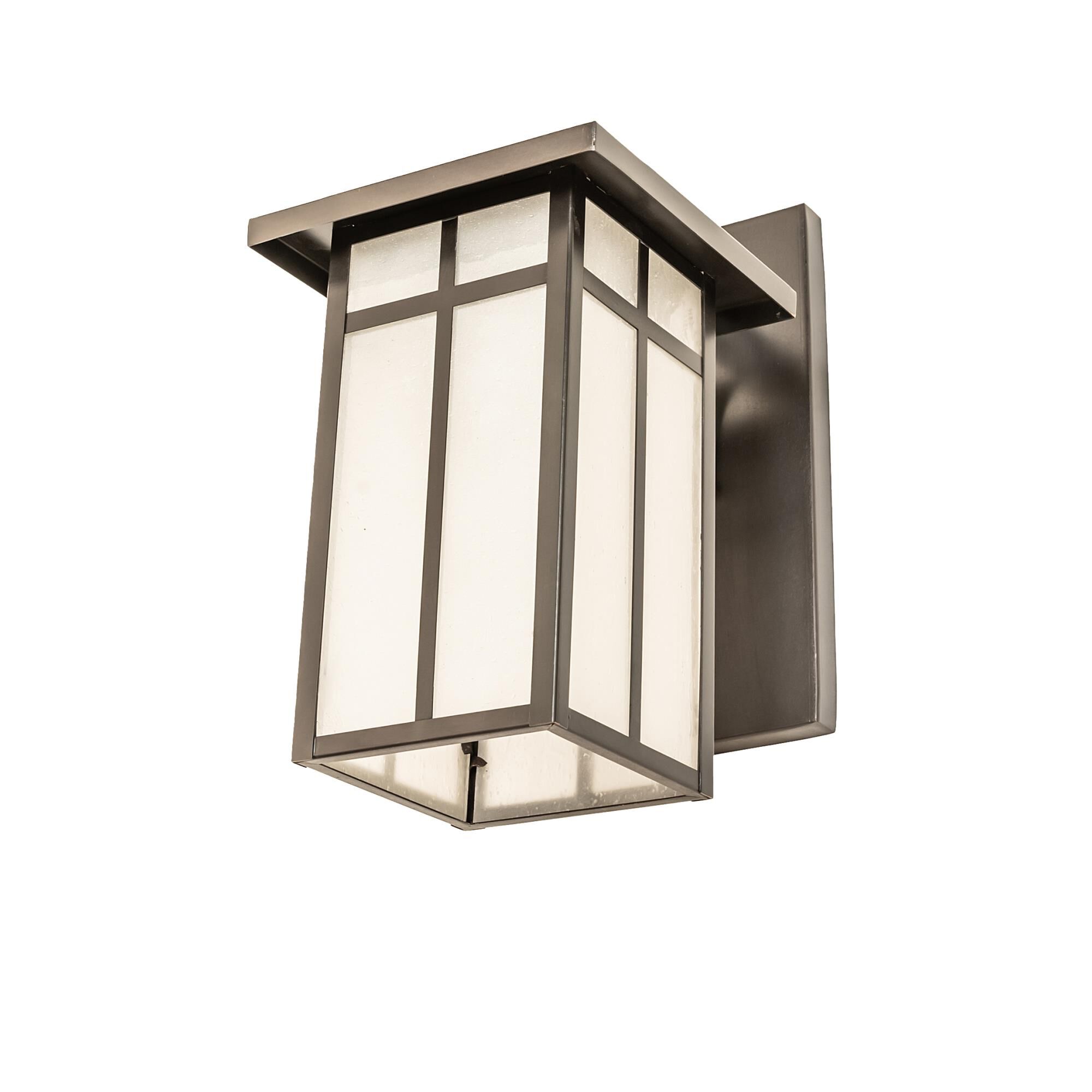 Shown in Craftsman Brown Finish finish and White;Seeded  Or Acrylic glass