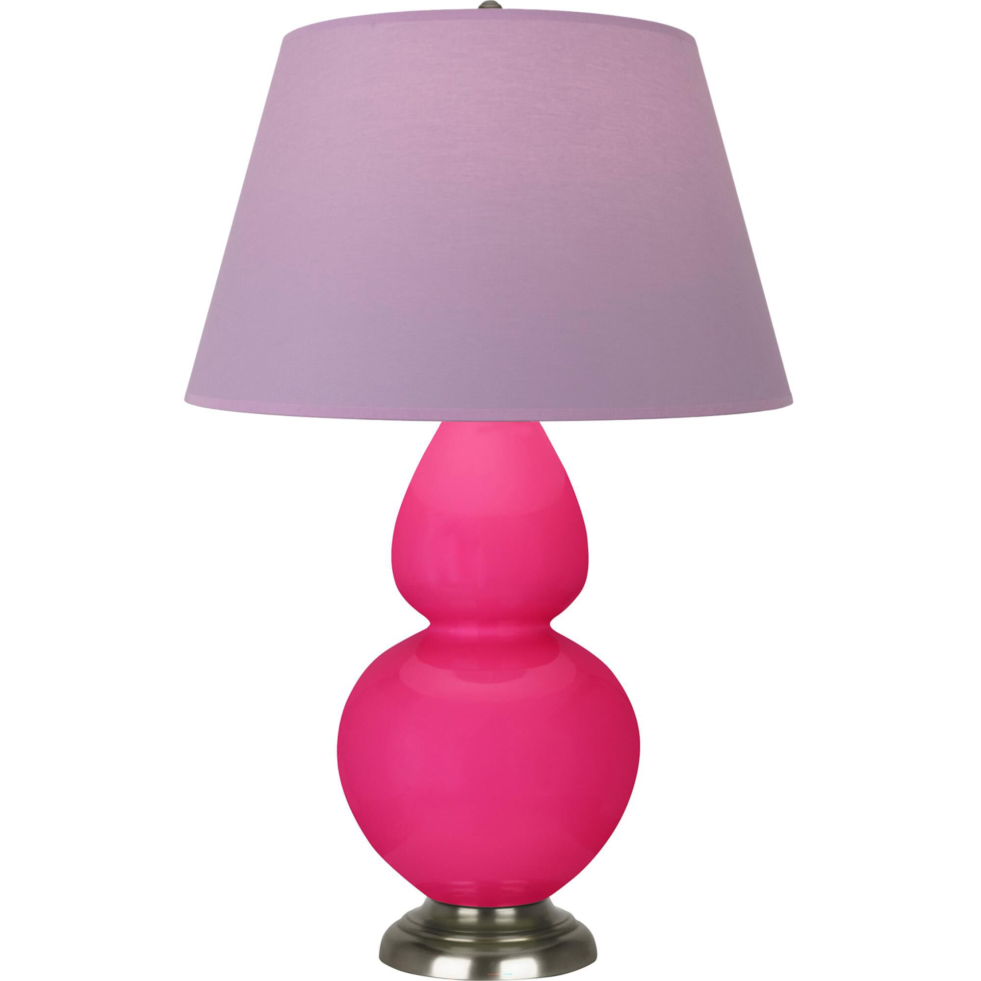 Shown in Razzle Rose finish and Lavender and Plum shade and Antique Silver accent