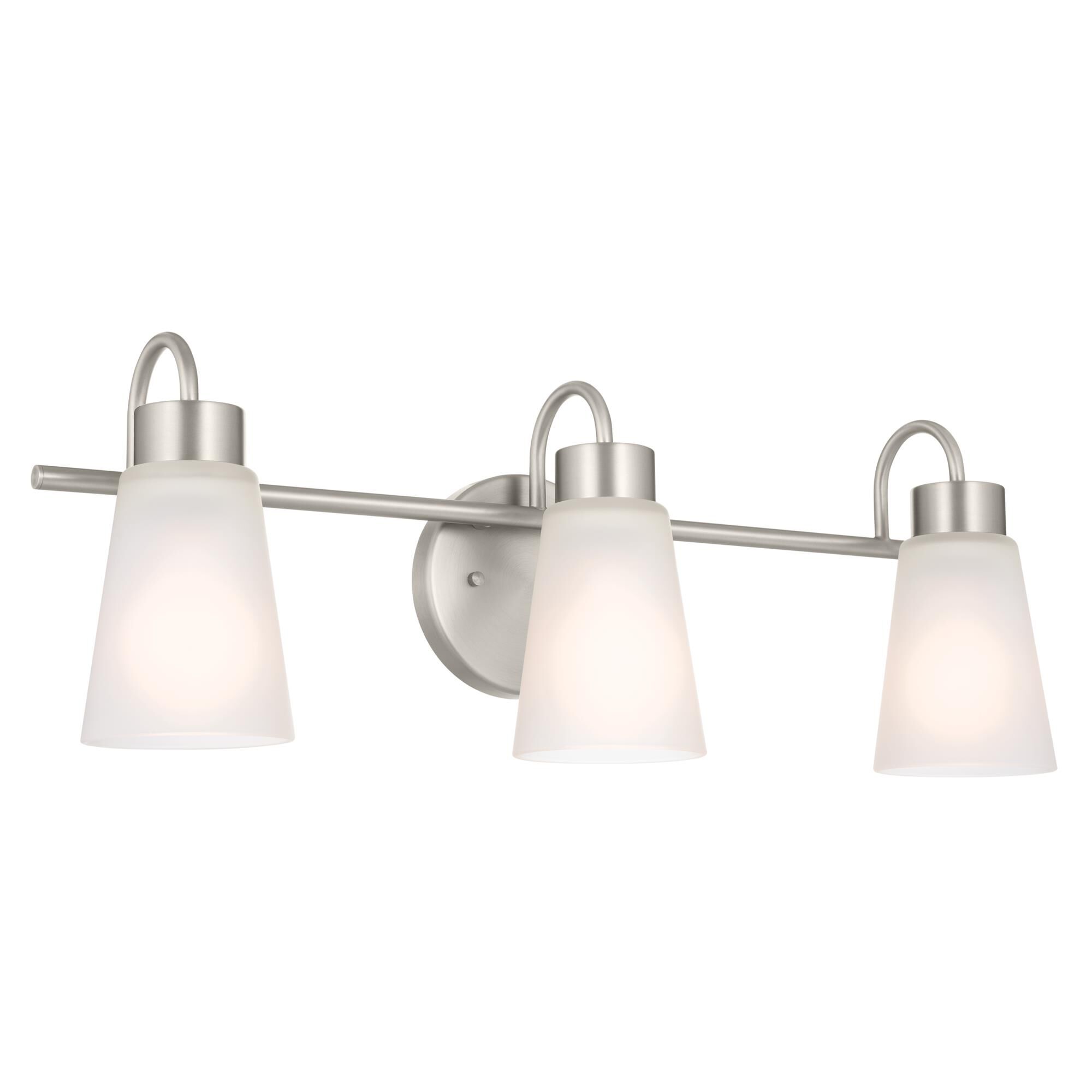 Shown in Brushed Nickel finish and Clear glass