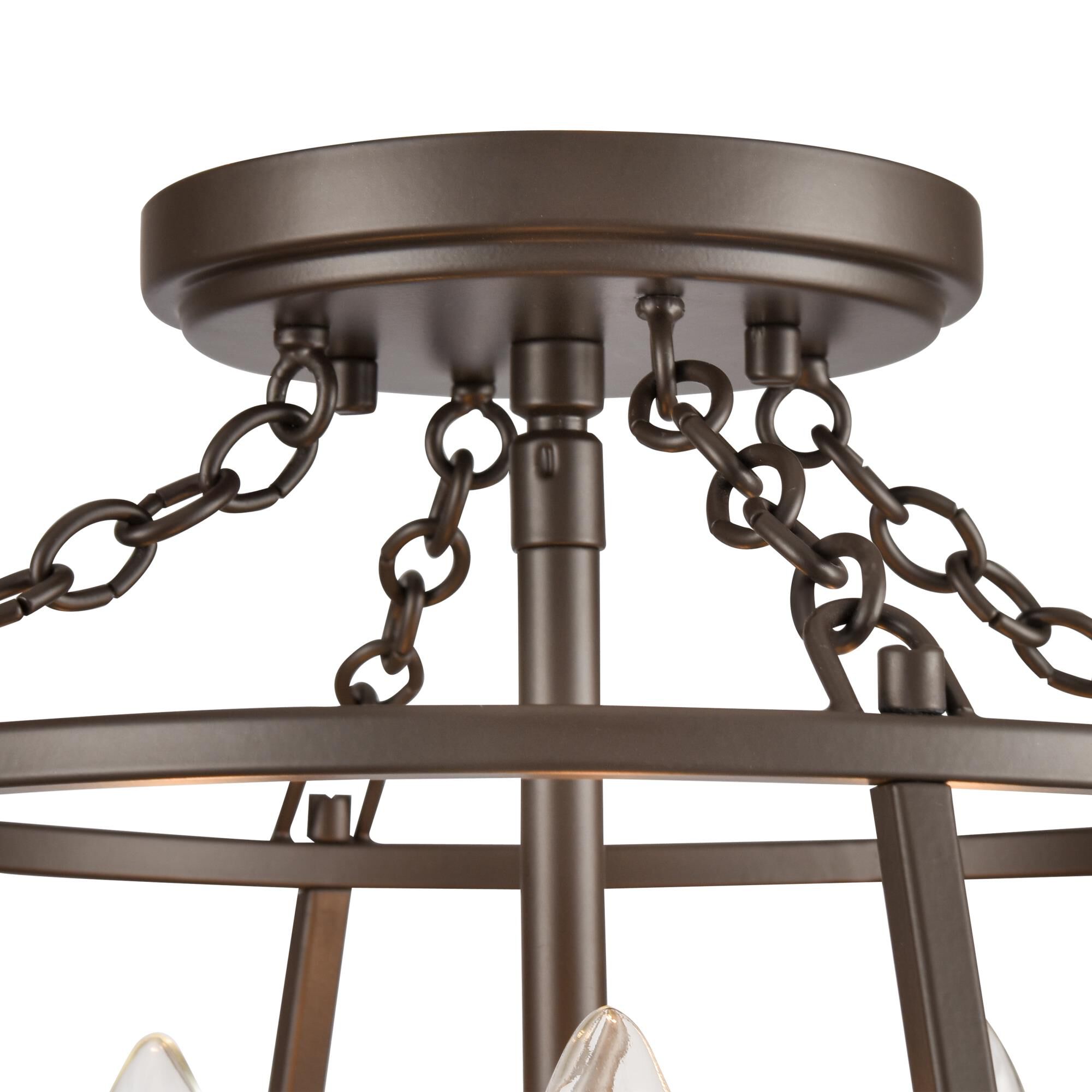 Joanie 13 Inch 3 Light Semi Flush Mount by ELK Lighting