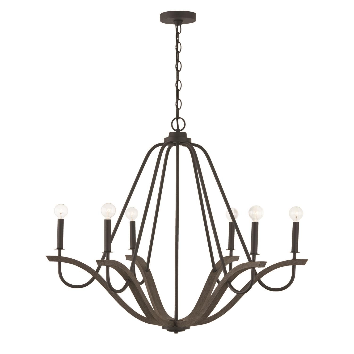 Clive 36 Inch 6 Light Chandelier by Capital Lighting Fixture Company