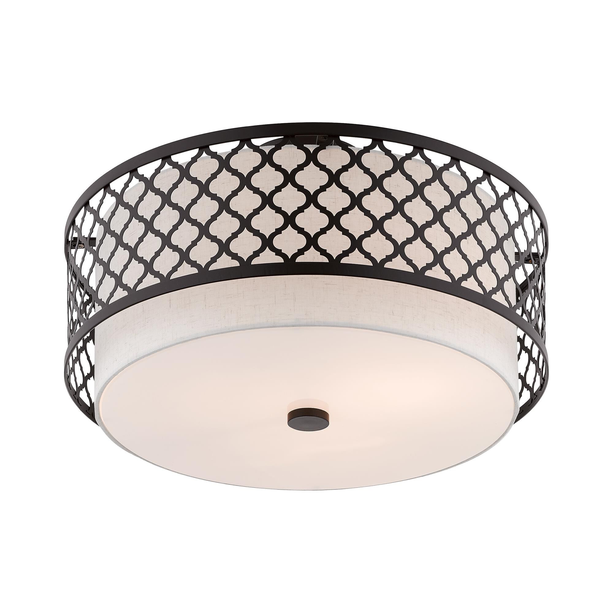 Arabesque 18 Inch 3 Light Semi Flush Mount by Livex Lighting
