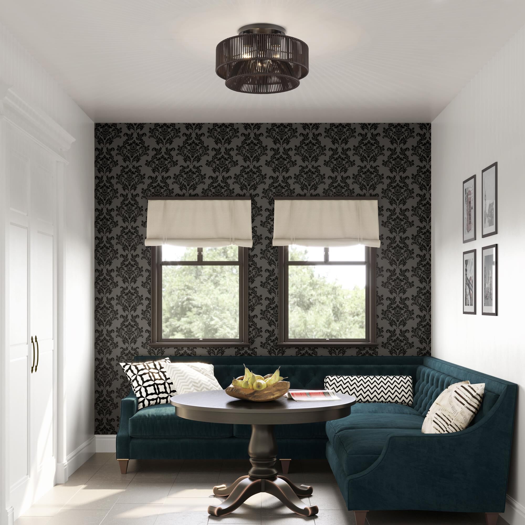 Florell 15 Inch Semi Flush Mount by Livex Lighting