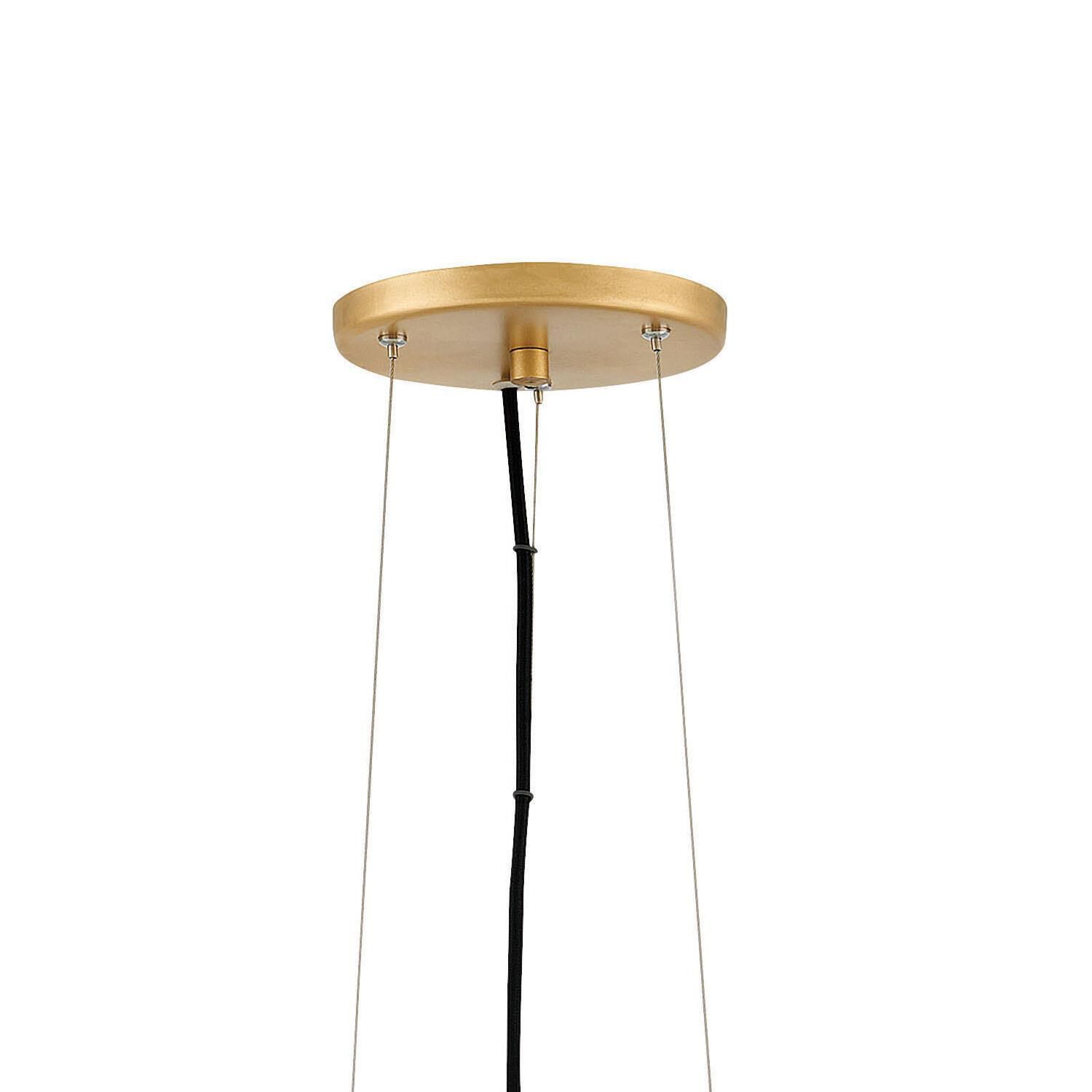 Shown in Shell White finish and Shell White glass and Shell White shade and Gold Leaf accent