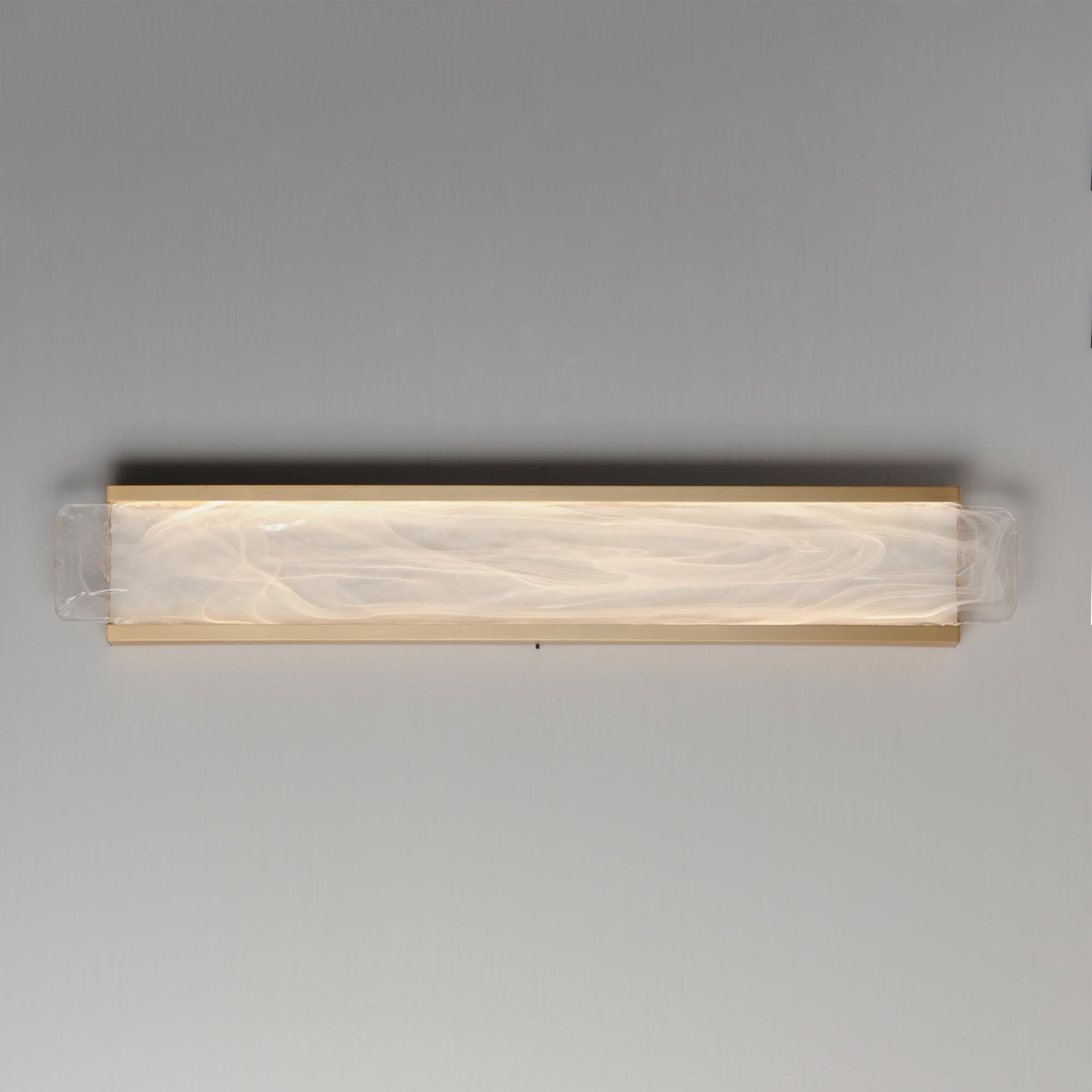 Shown in Natural Aged Brass finish and White Spiral glass