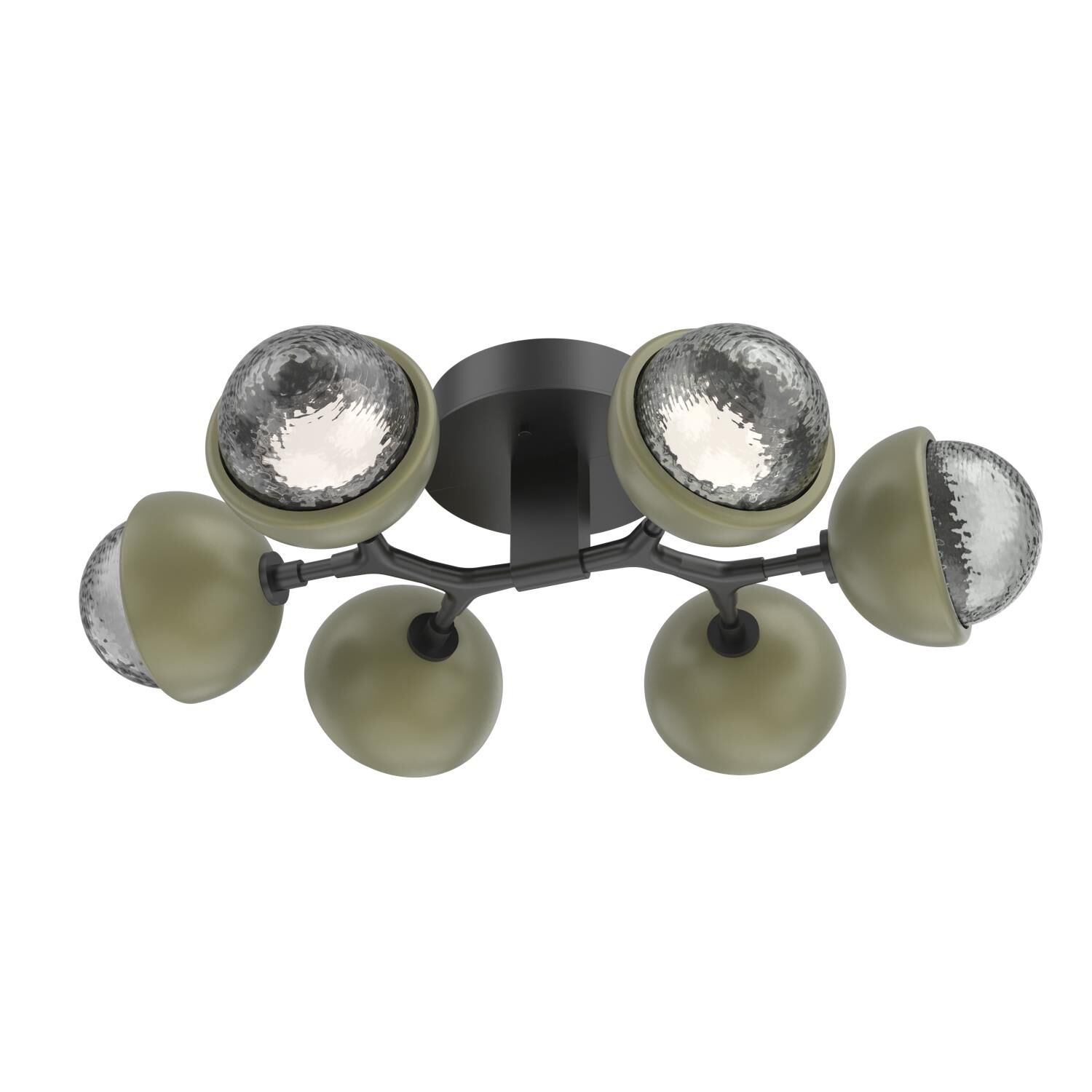 Shown in Matte Black finish and Smoke glass and Sage Green accent