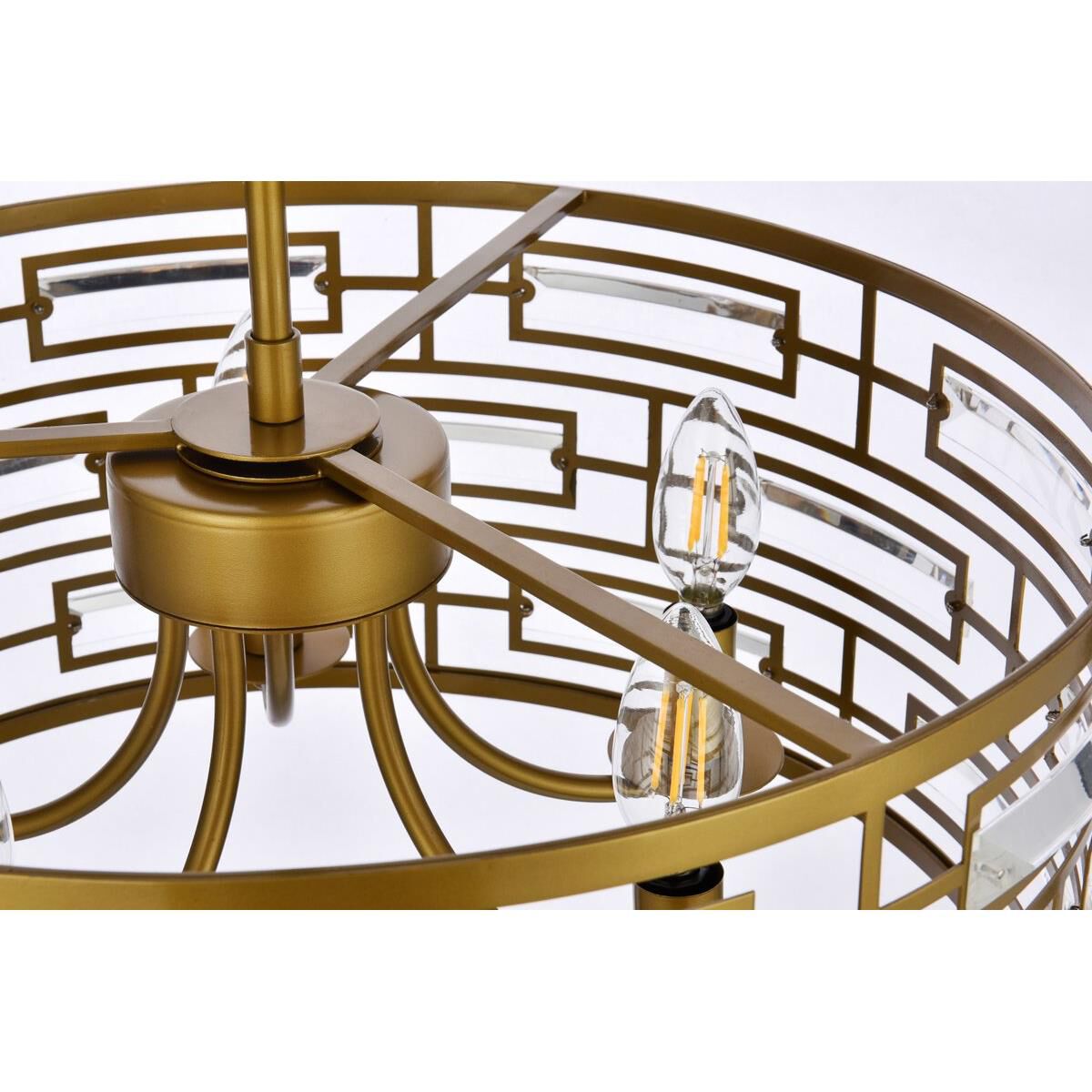 Shown in Brass finish and Royal Cut Clear crystal