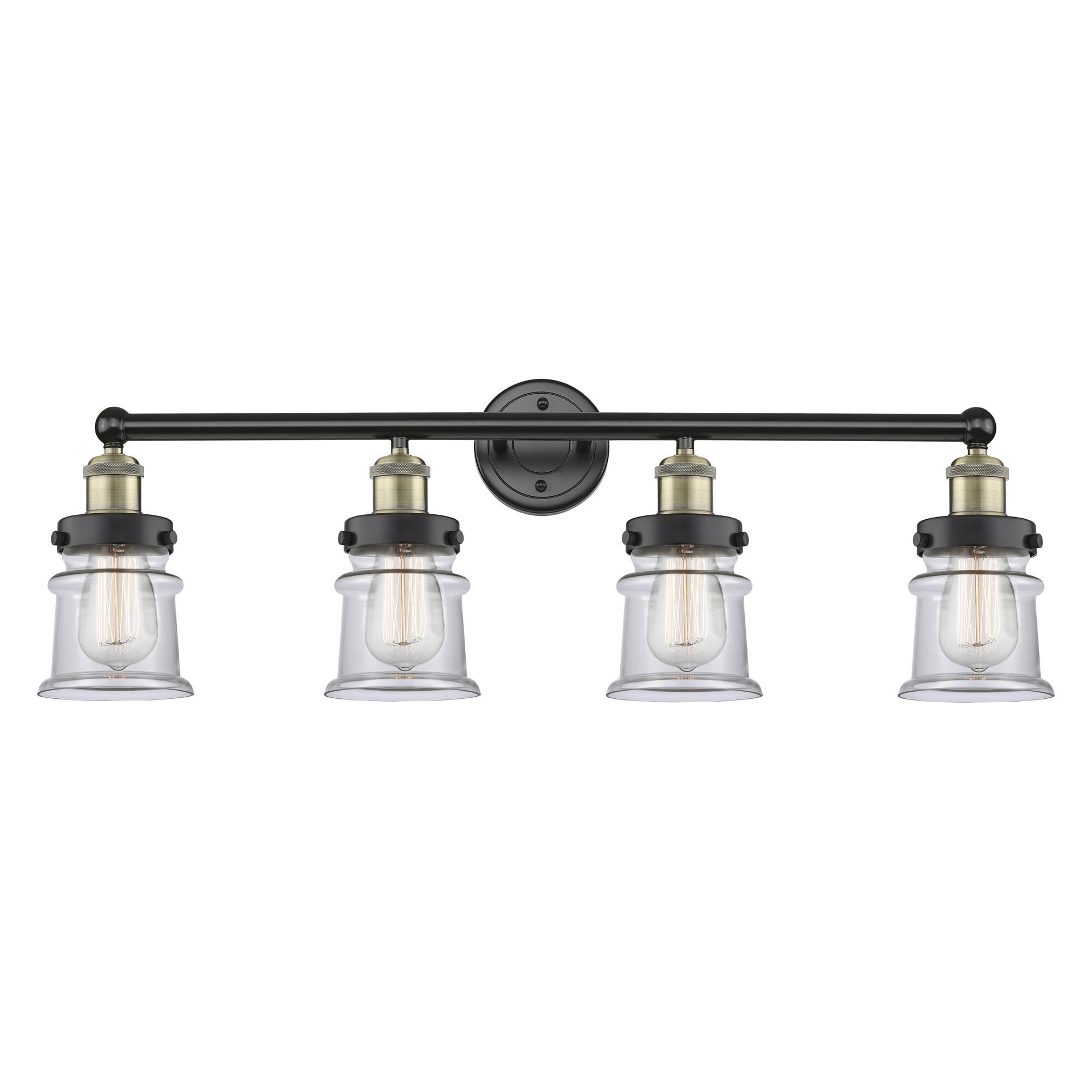 Shown in Black Antique Brass finish and Clear glass