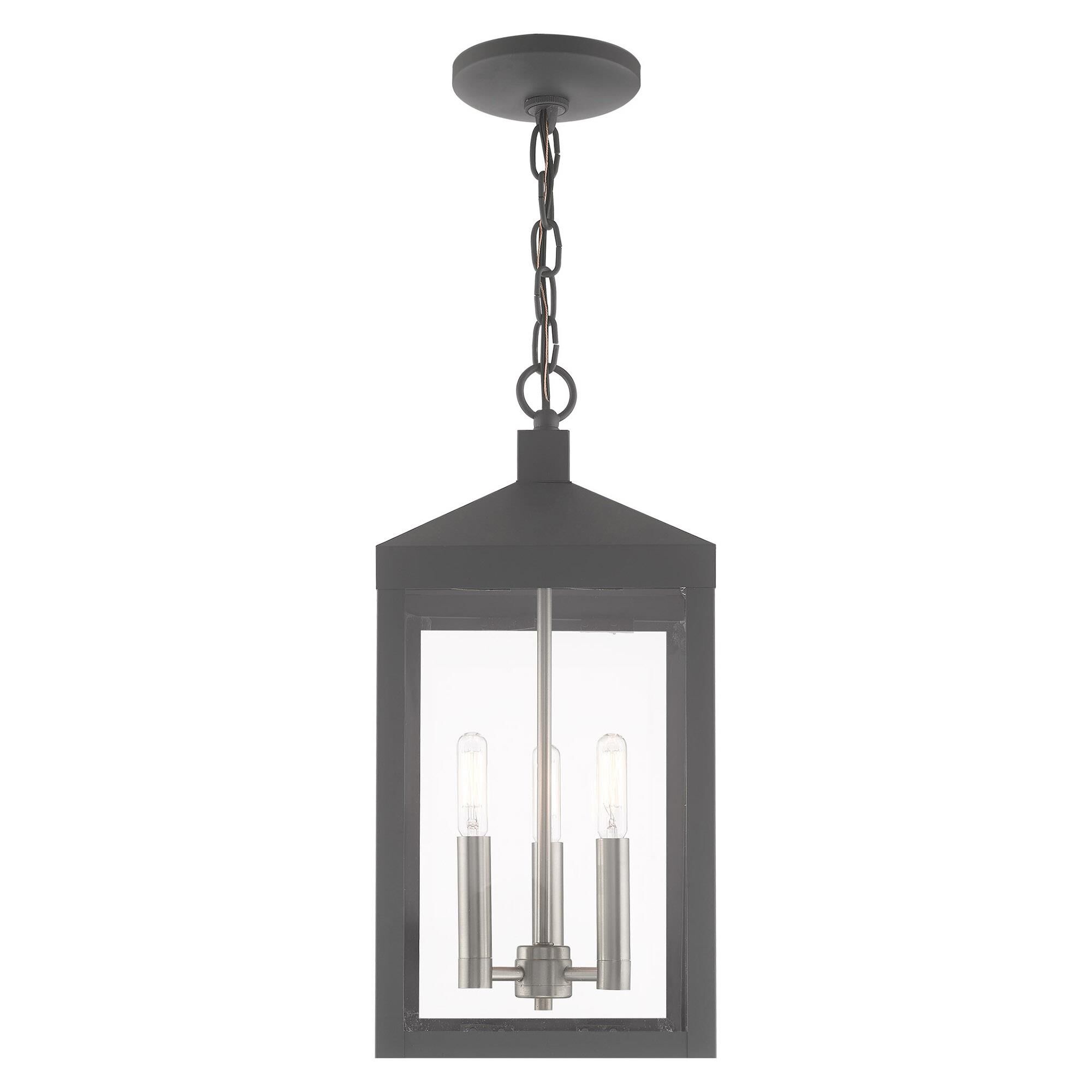 Nyack 18 Inch Tall 3 Light Outdoor Hanging Lantern by Livex Lighting