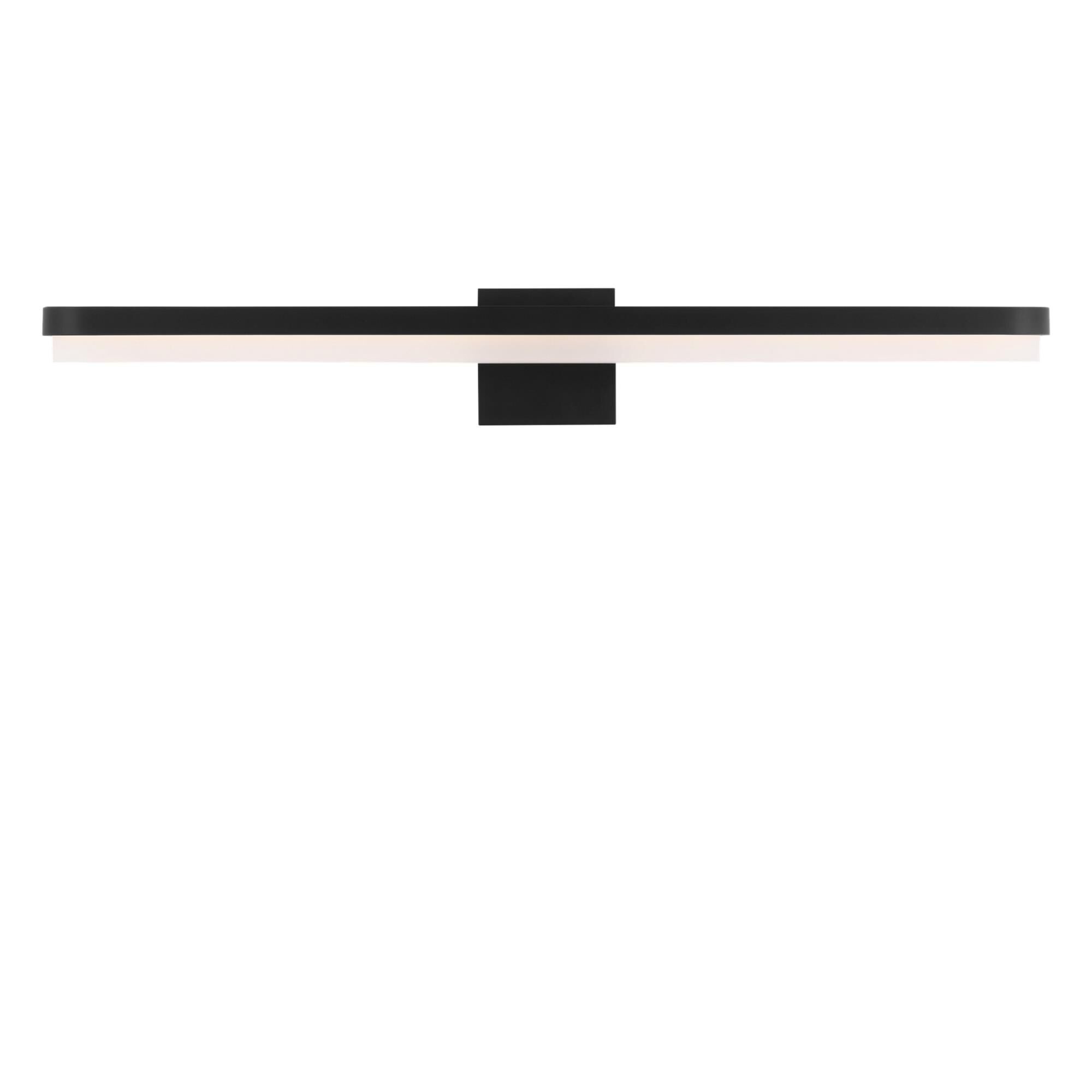 Shown in Midnight Black finish and Matte Frosted Acrylic Panels shade