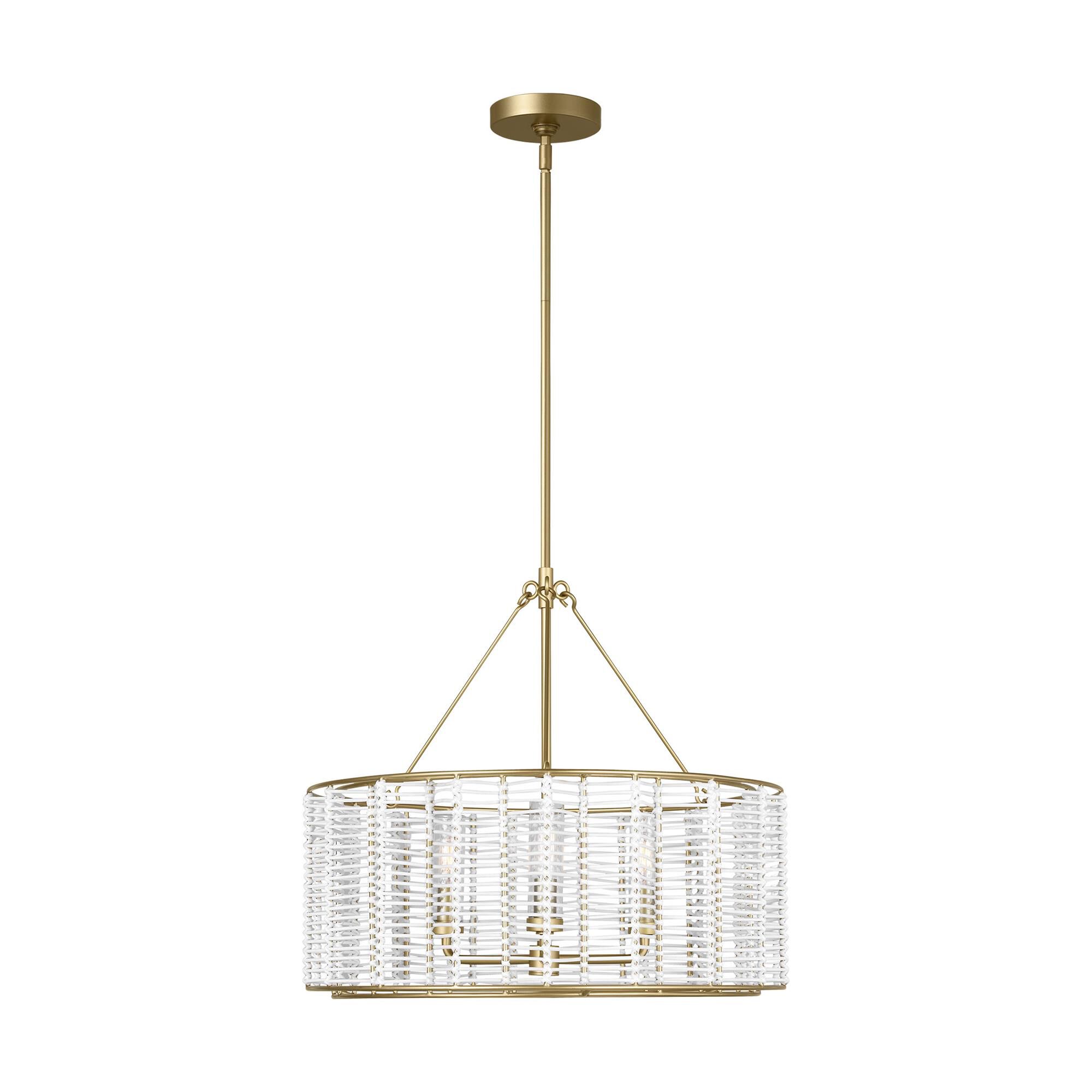 Shown in Powder-Coated Brass finish and Clear glass