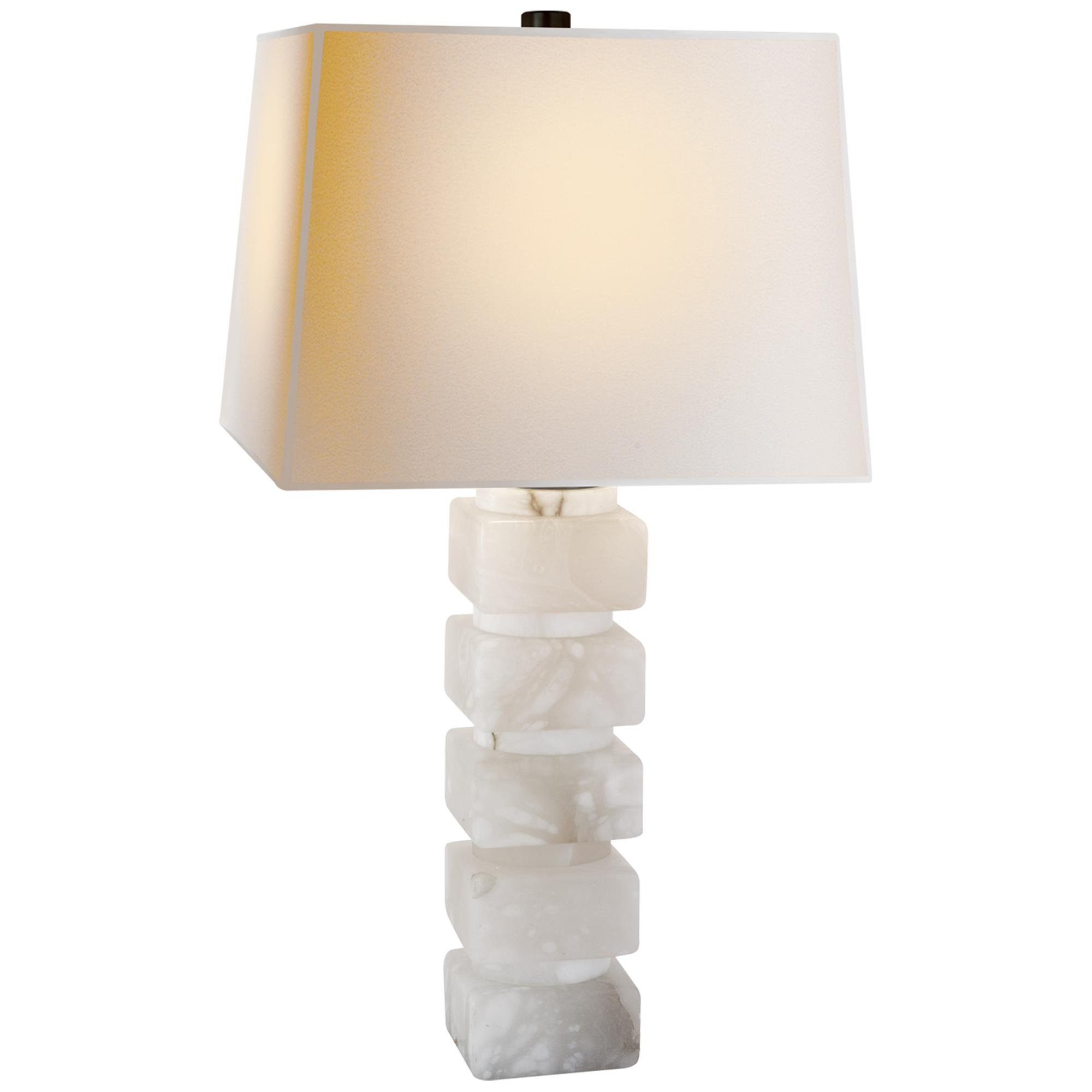 Shown in Alabaster finish and Natural Paper Square shade