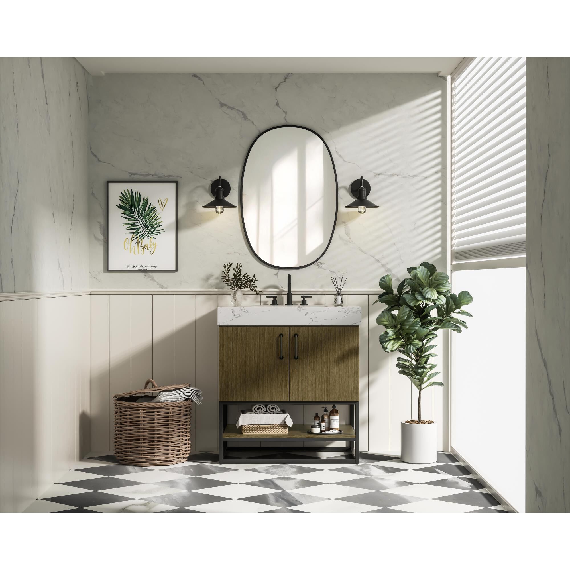 Caroline 30 Inch Bath Vanity by Elegant Dcor