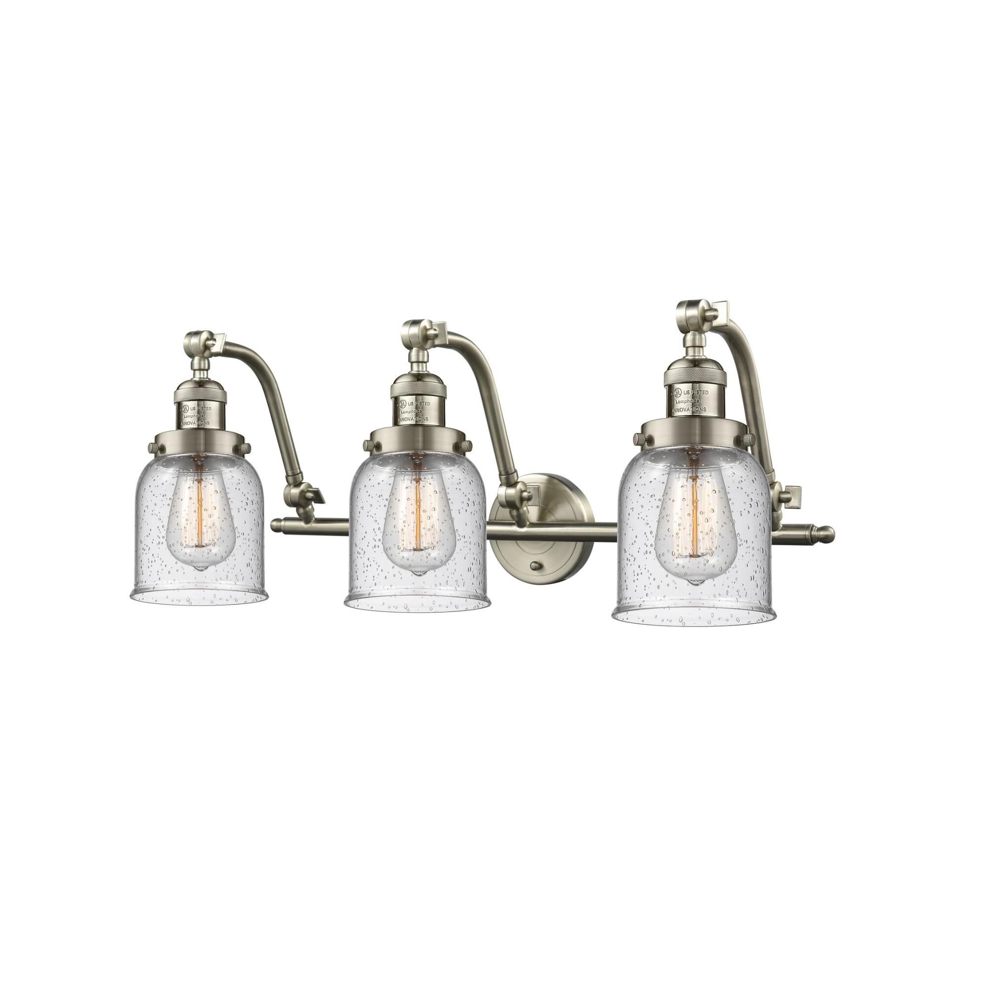 Shown in Brushed Satin Nickel finish and Seedy glass