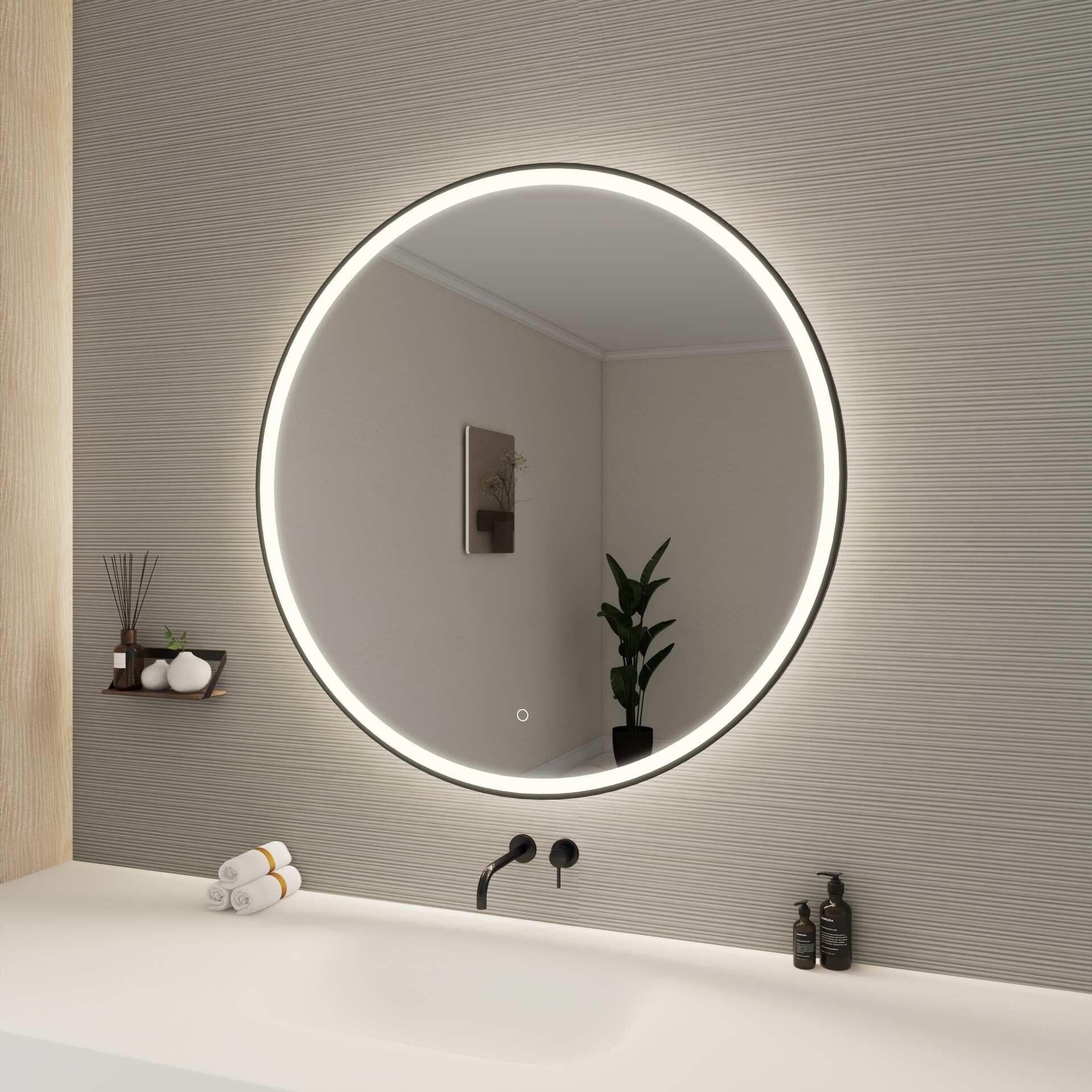 Harmoni 42 Inch Round LED Lighted Mirror by Elegant Decor