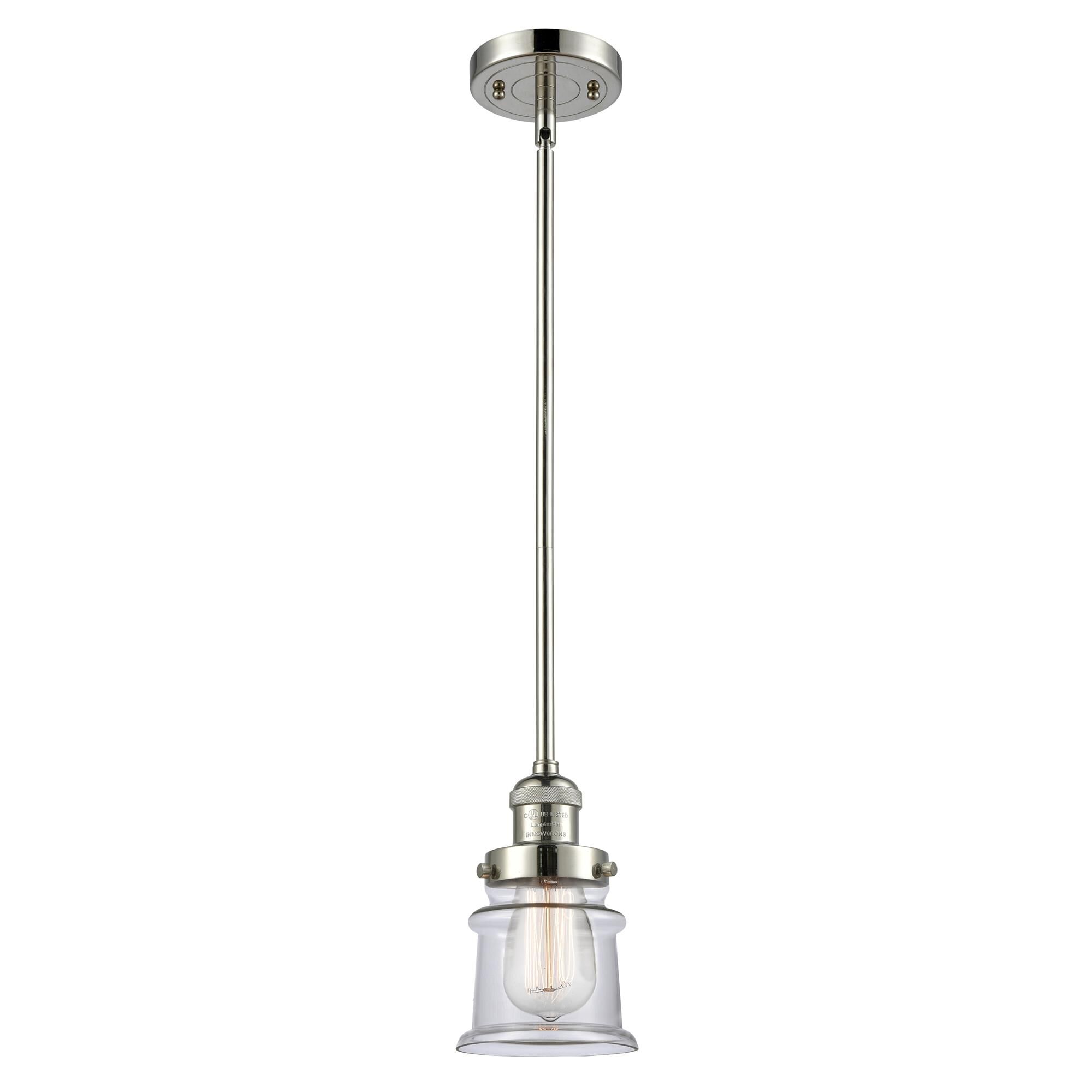 Shown in Polished Nickel finish and Clear glass