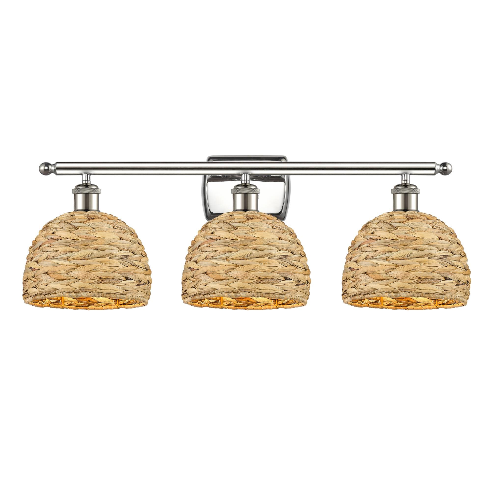 Shown in Polished Nickel finish and Natural shade