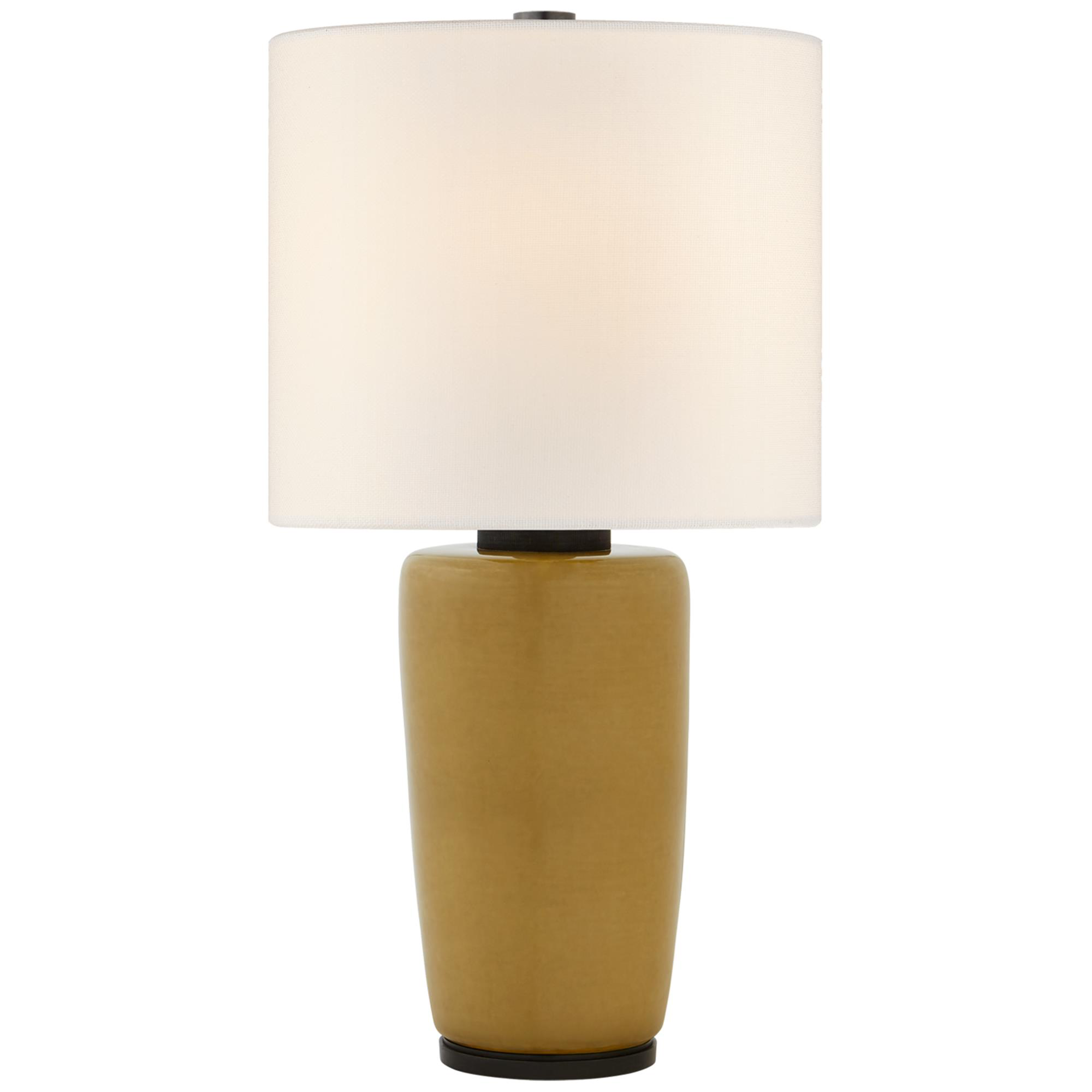 Shown in Dark Moss finish and Linen shade