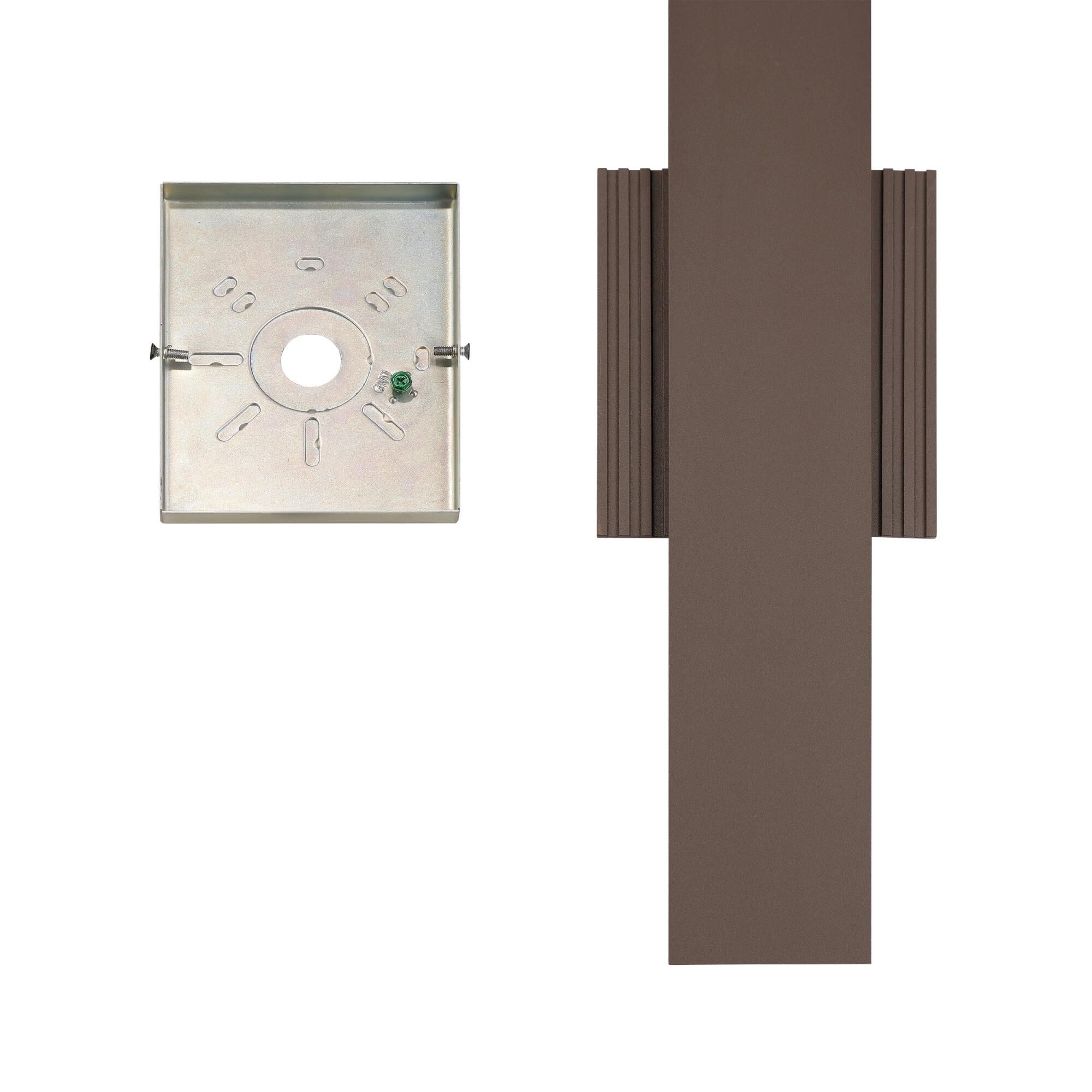 Shown in Architectural Bronze finish and Frosted Acrylic glass